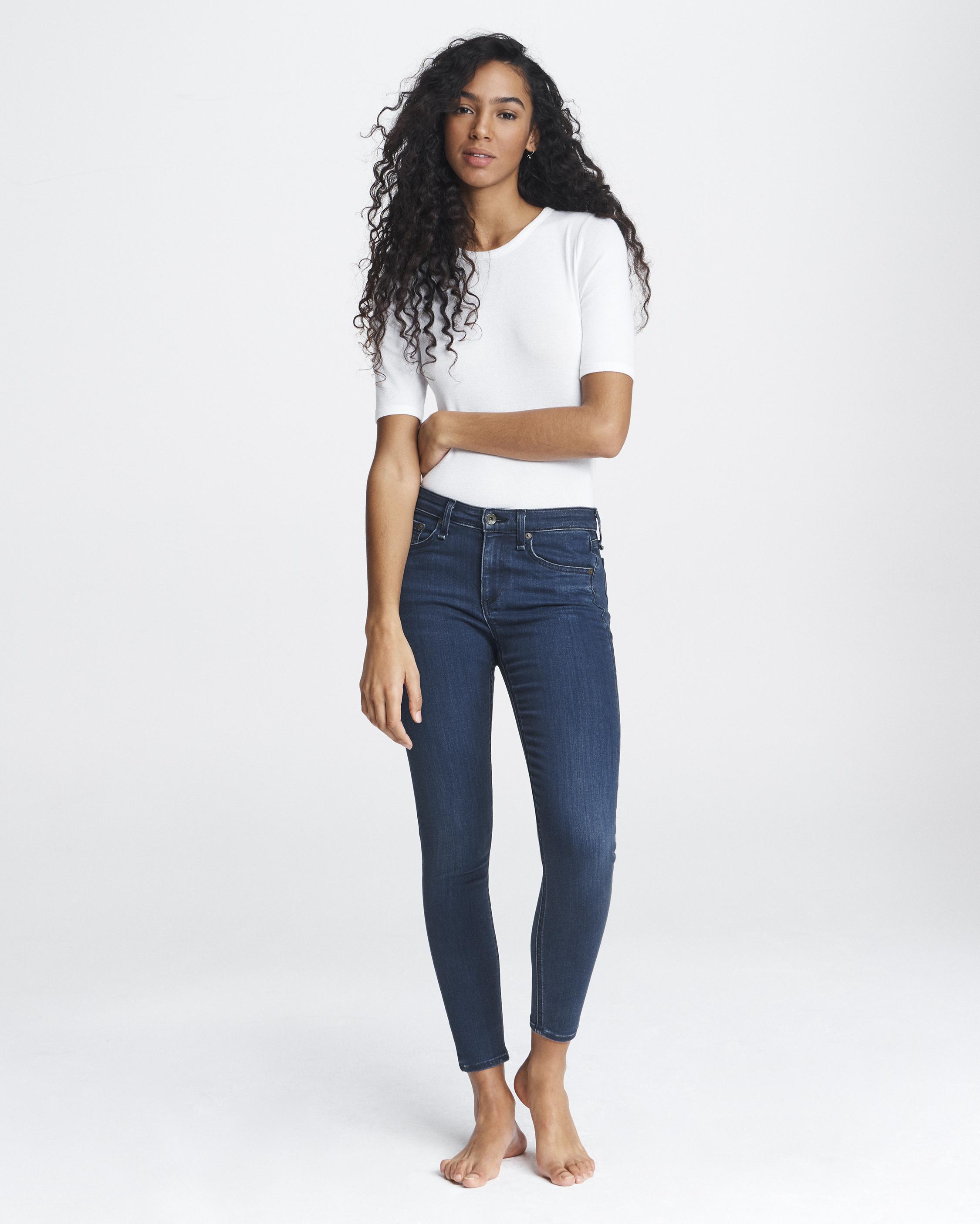 Cate Mid-Rise Ankle Skinny Jeans in Dahlia | rag & bone