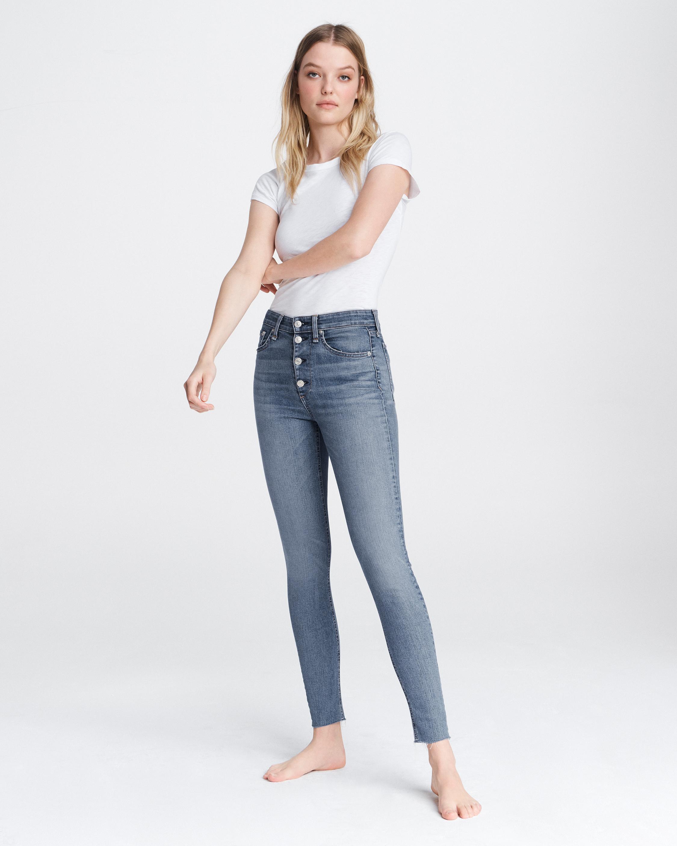 Rag and bone jeans high hot sale rise skinny