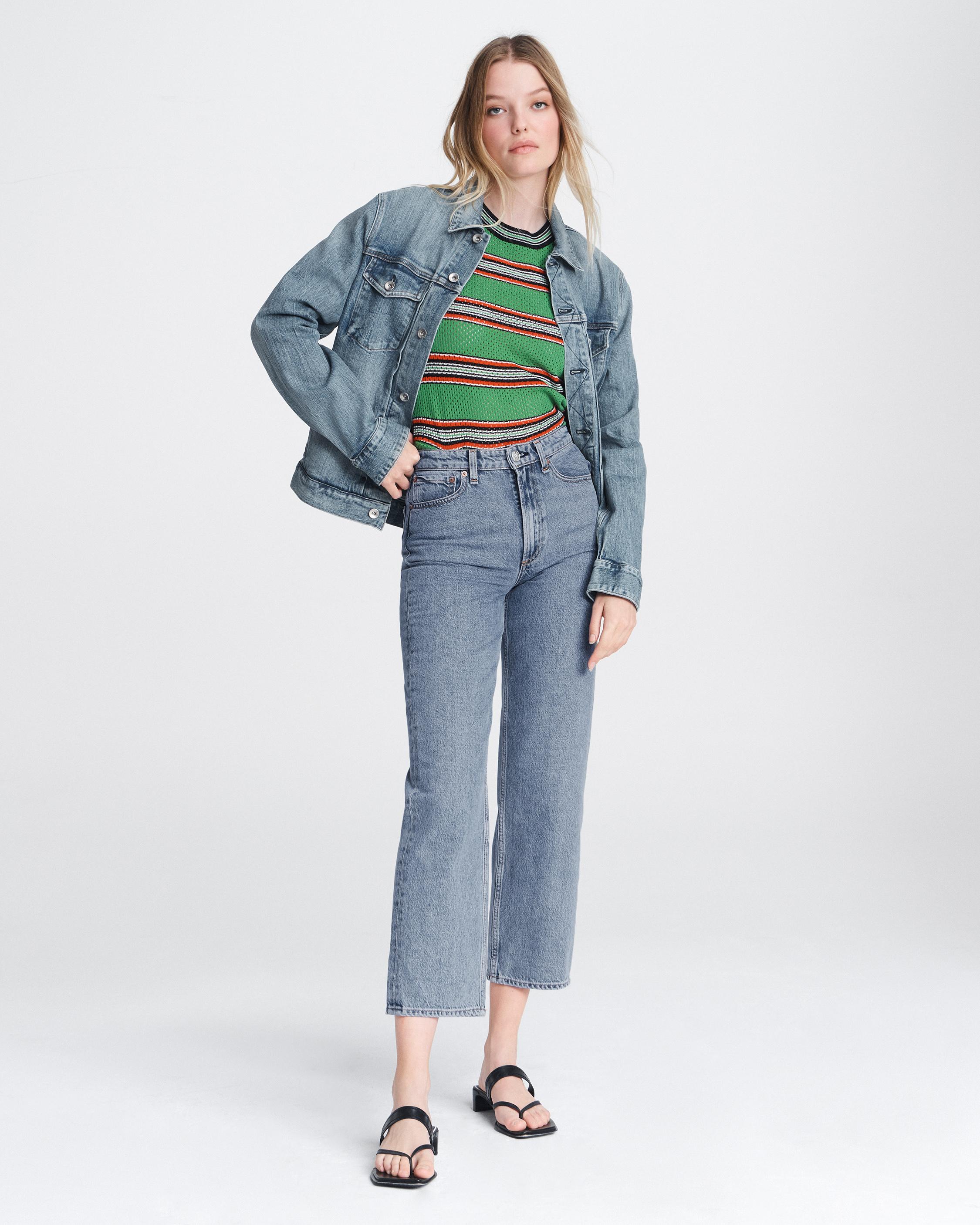 Ruth Super High-Rise Straight Leg Jeans in Bay Water