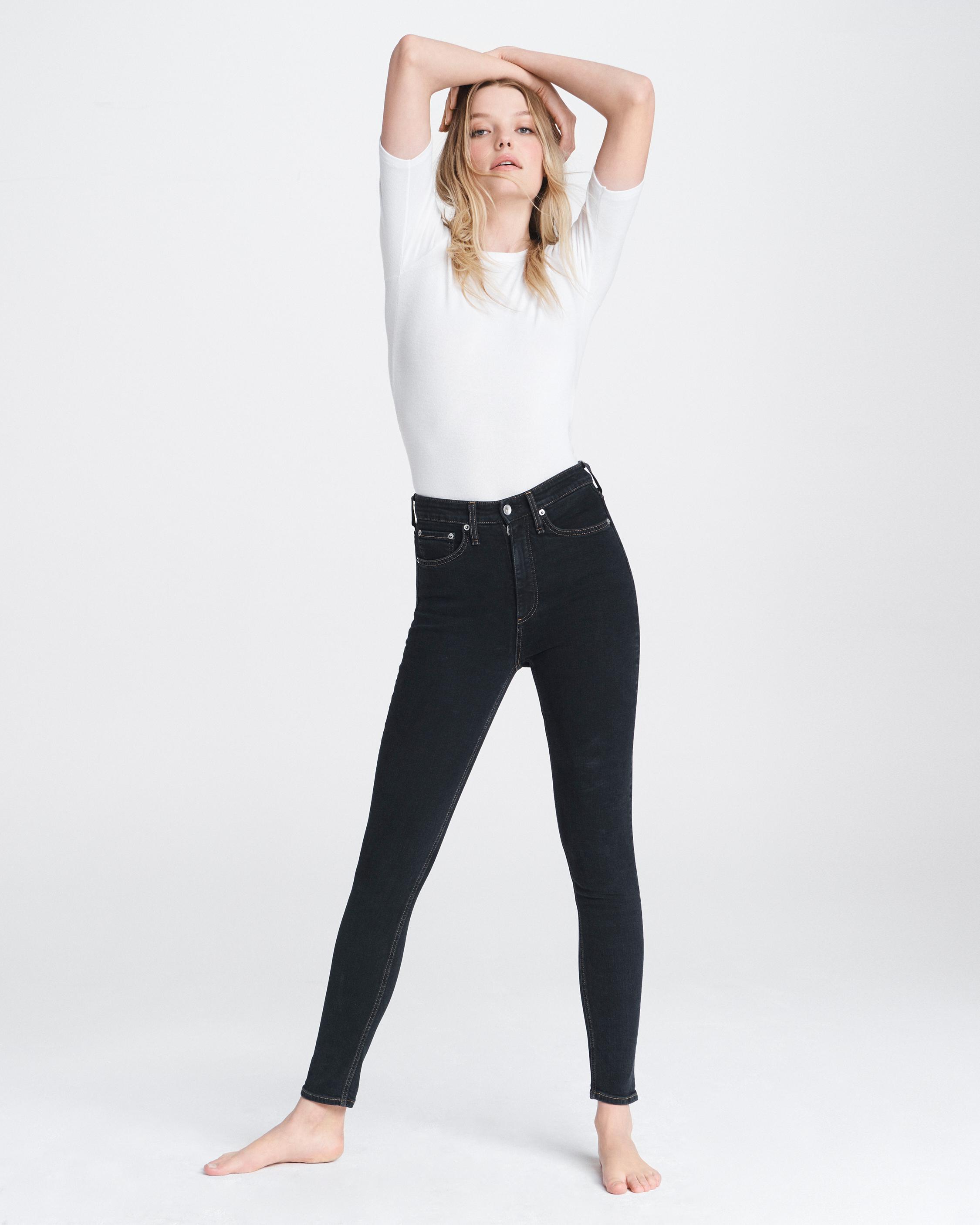 Jane Super High-Rise Ankle Length Jeans in Mid-Indigo