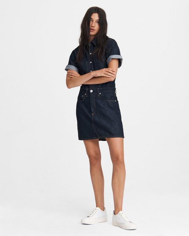 All In One Mini Shirt Dress image number 1