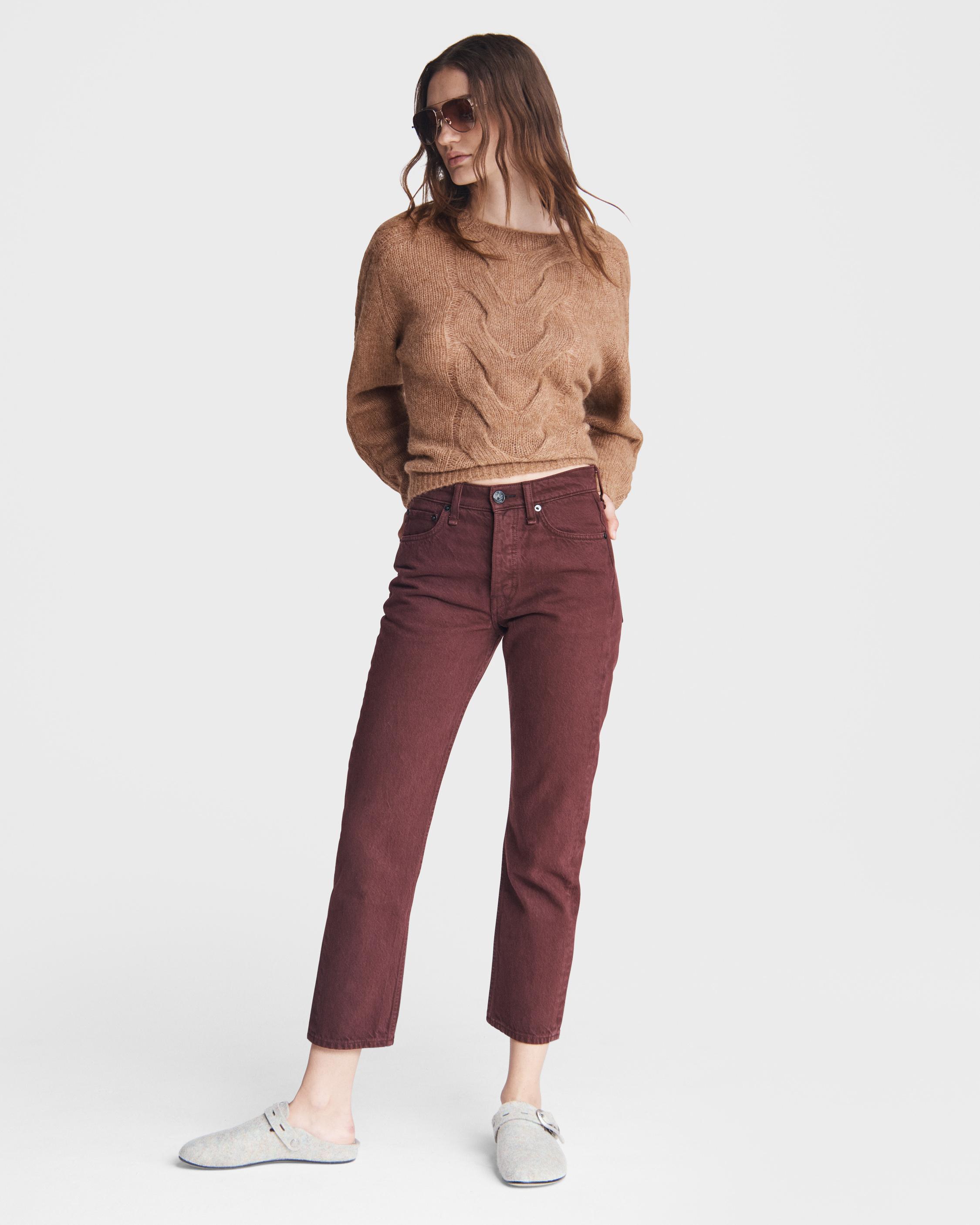 Maya High-Rise Slim - Burgundy image number 1