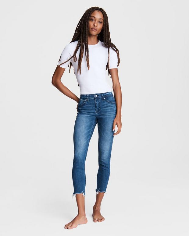 Cate Mid-Rise Shorty Skinny - Topaz image number 1