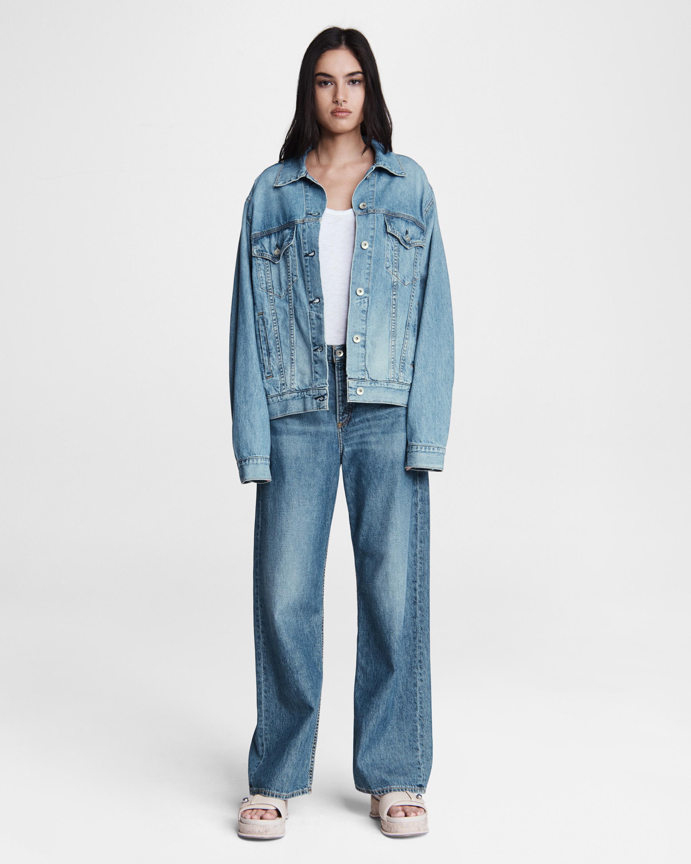 Oversized Cotton Linen Jacket - Light Tone Linen | rag & bone