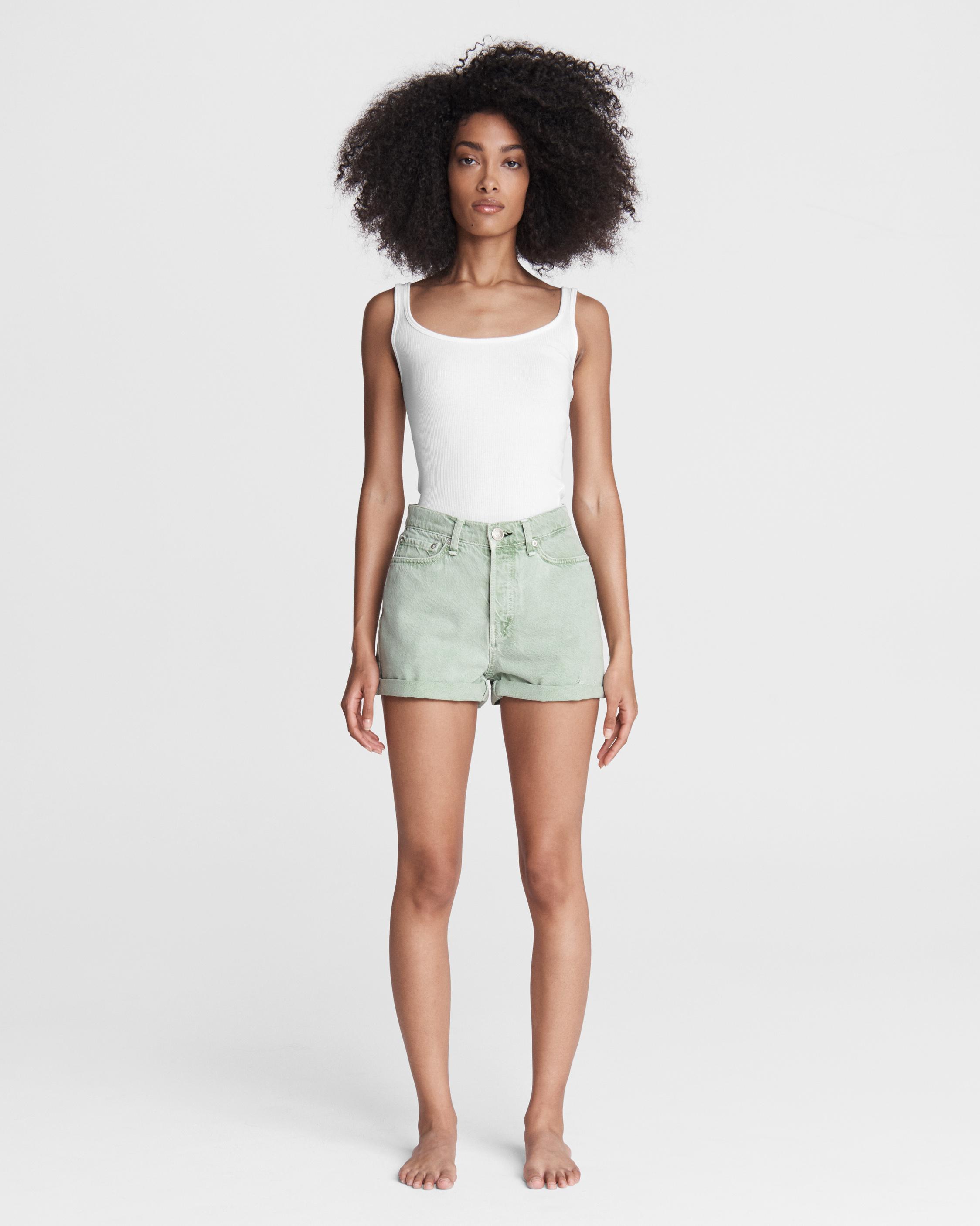 High Rise Classic Stretch Denim Short