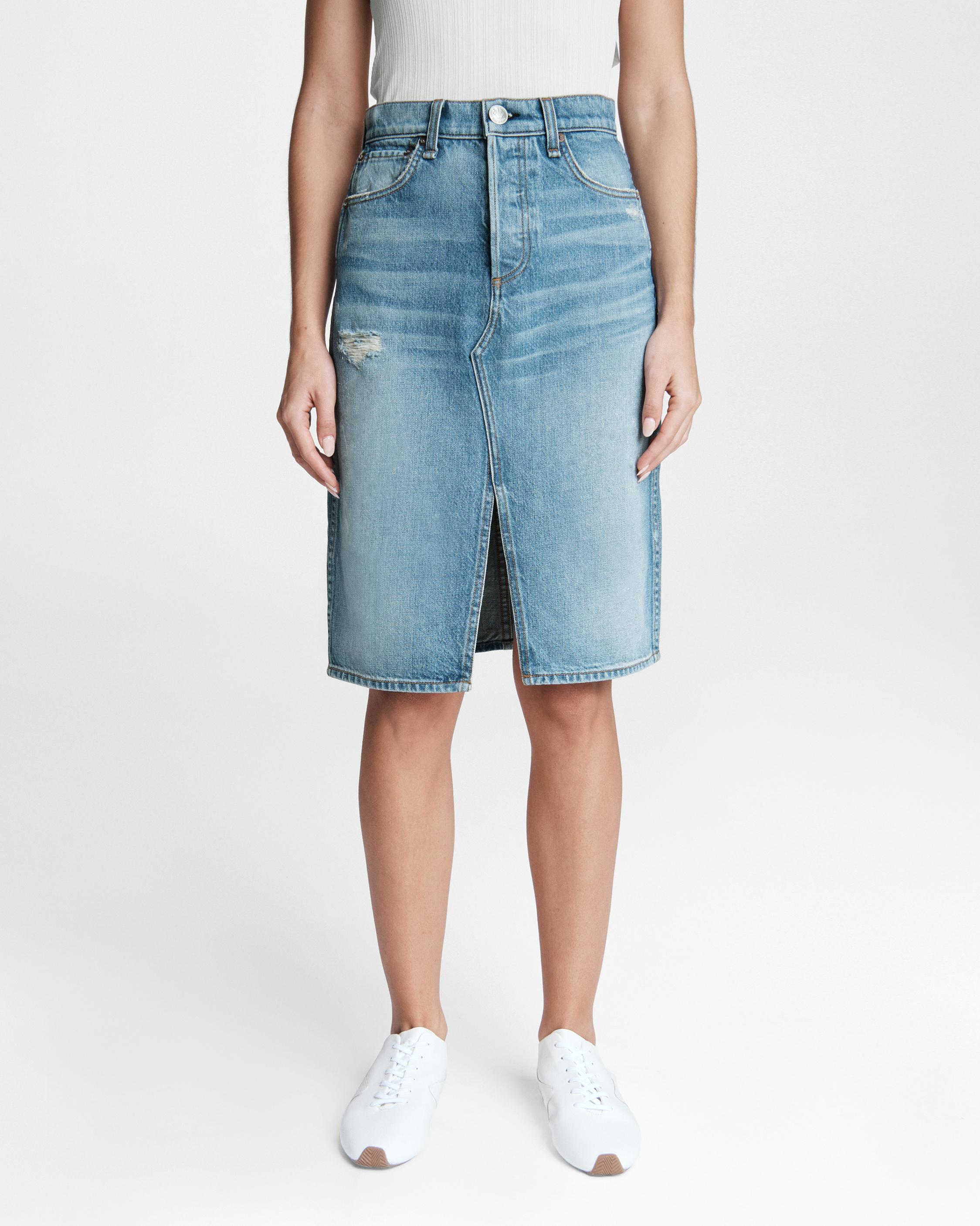 Rag & bone denim hot sale skirt