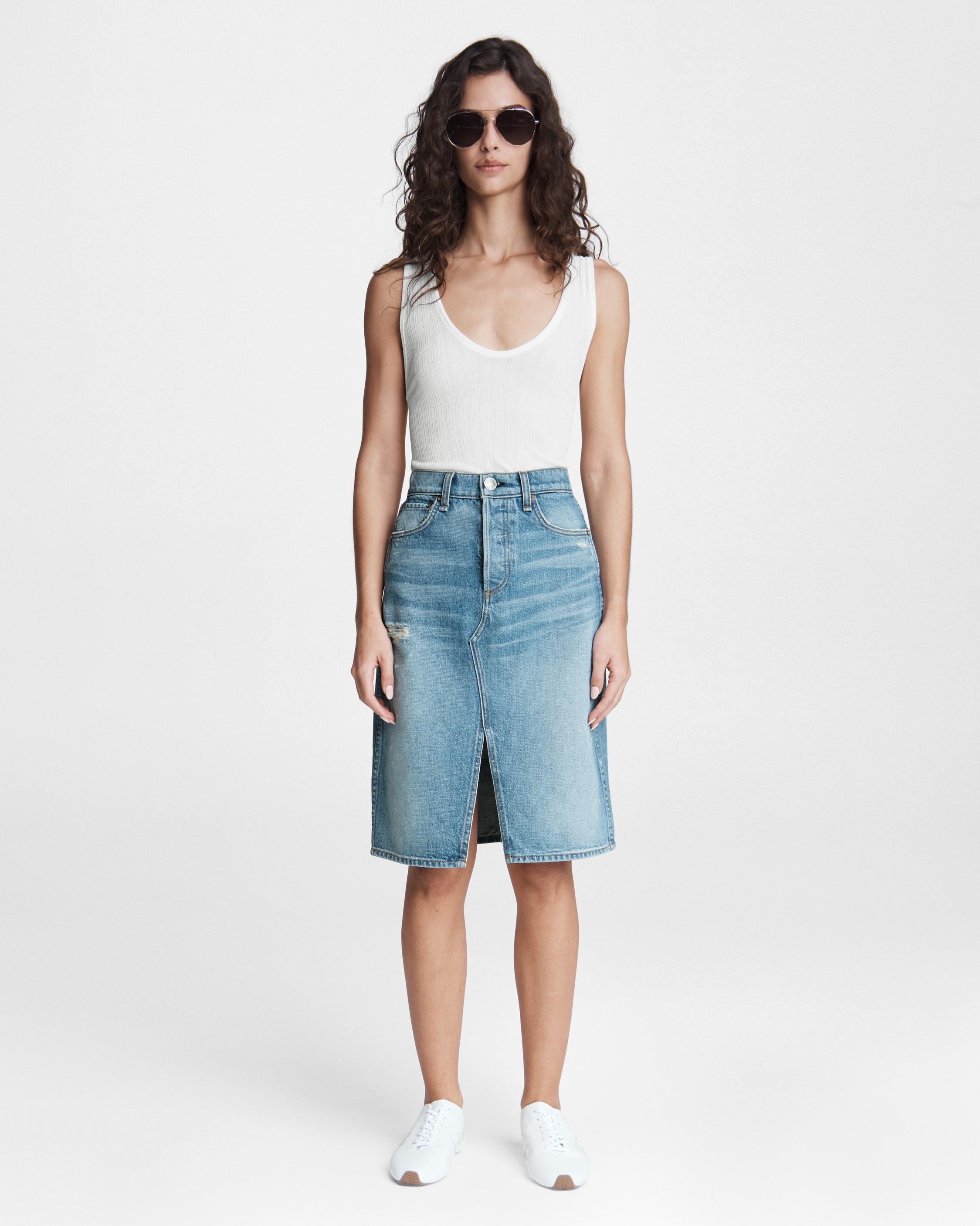 Rag and best sale bone denim skirt