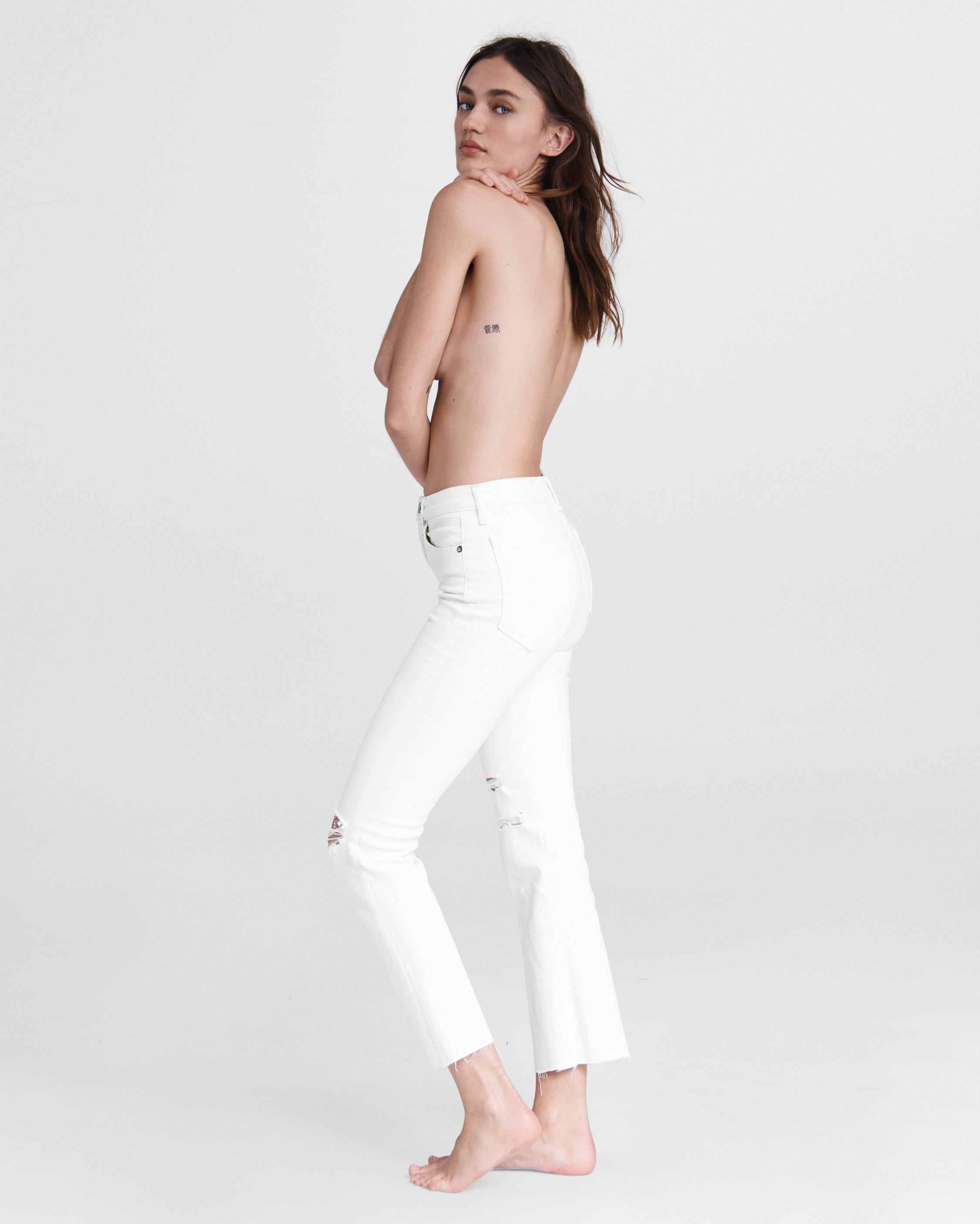 Rag and bone high rise sale ankle skinny white