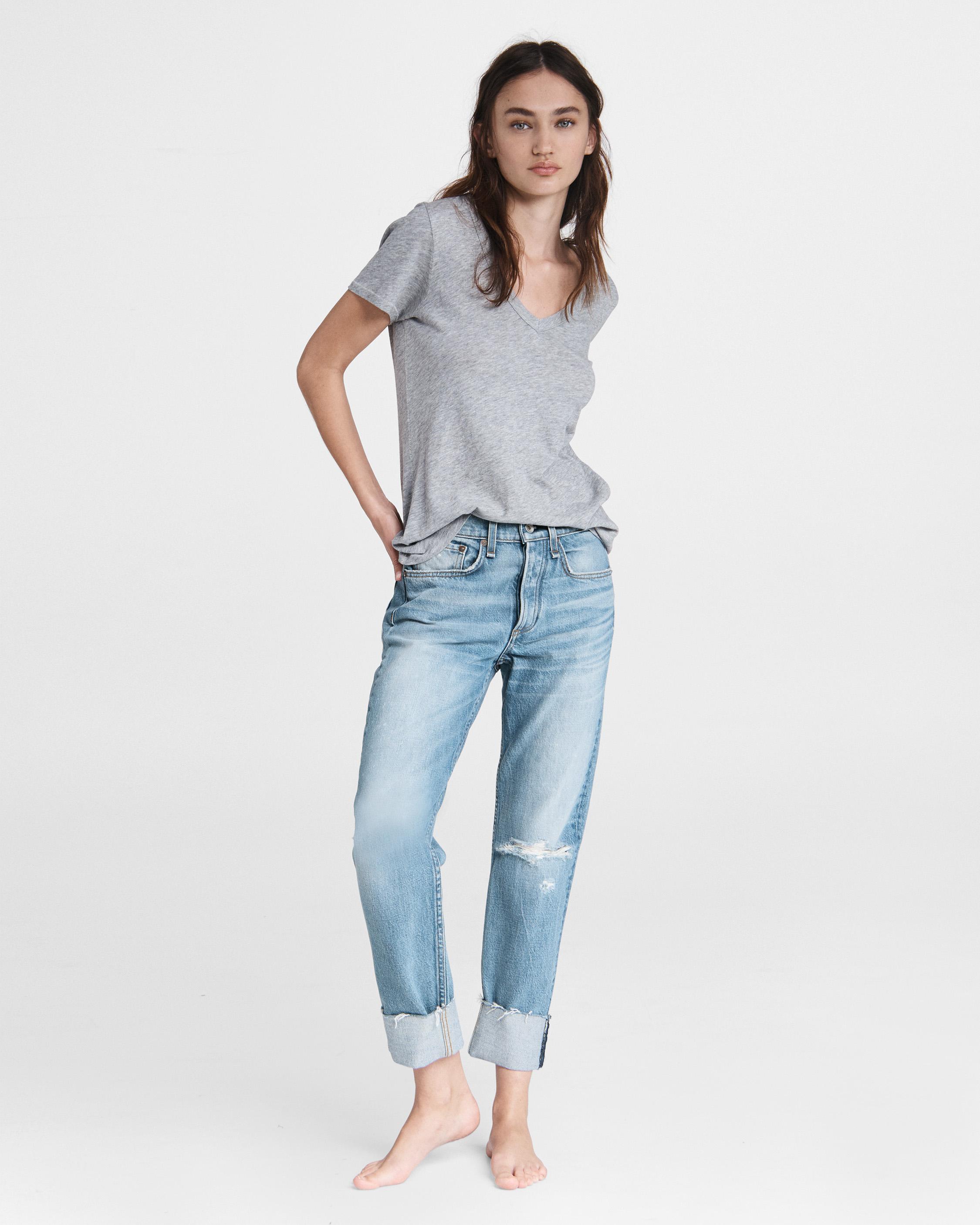 Rosa Mid-Rise Boyfriend - Jones - Jones W/ Holes | rag & bone