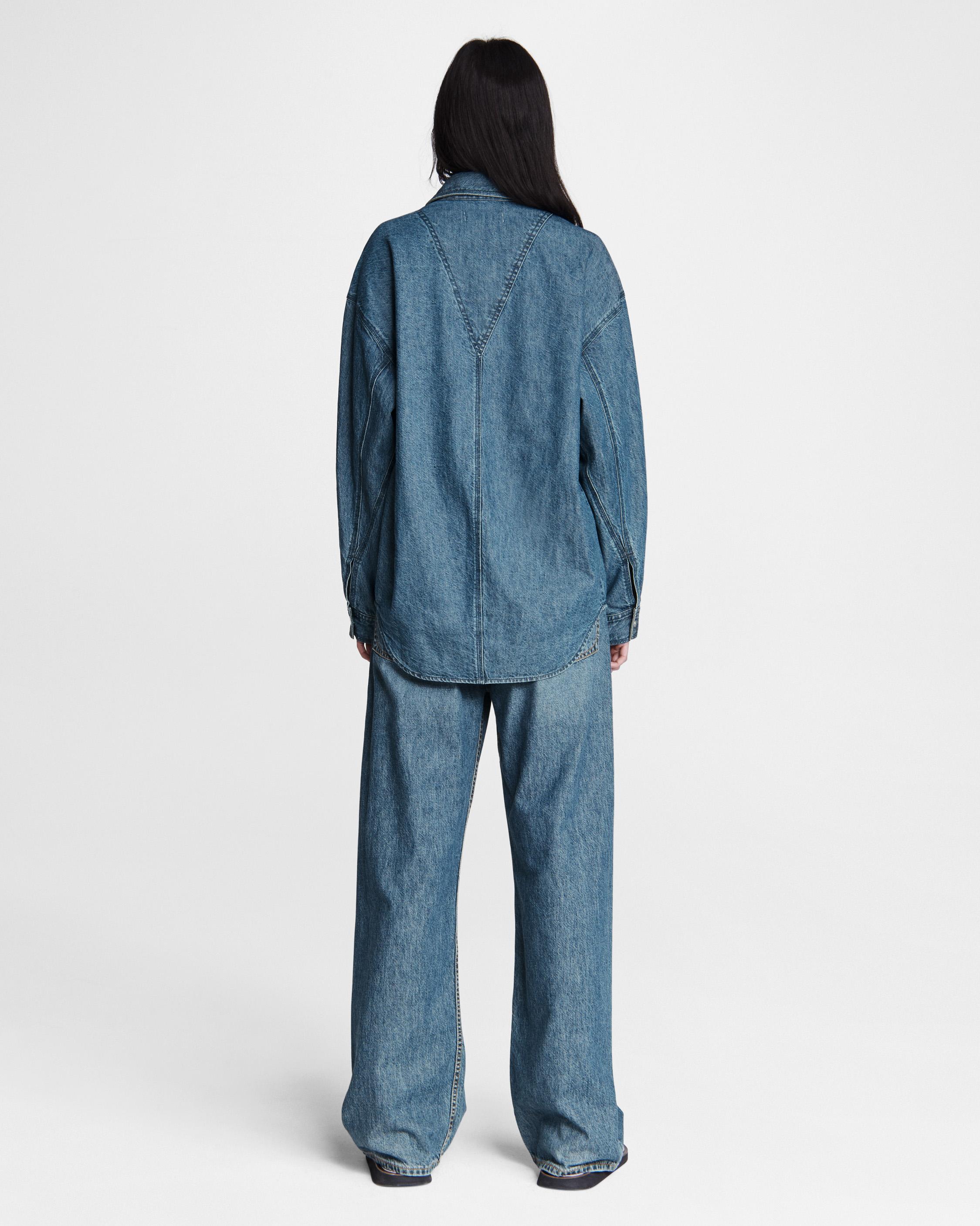 Oversized Cotton Linen Shirt - Mid Tone Linen | rag & bone