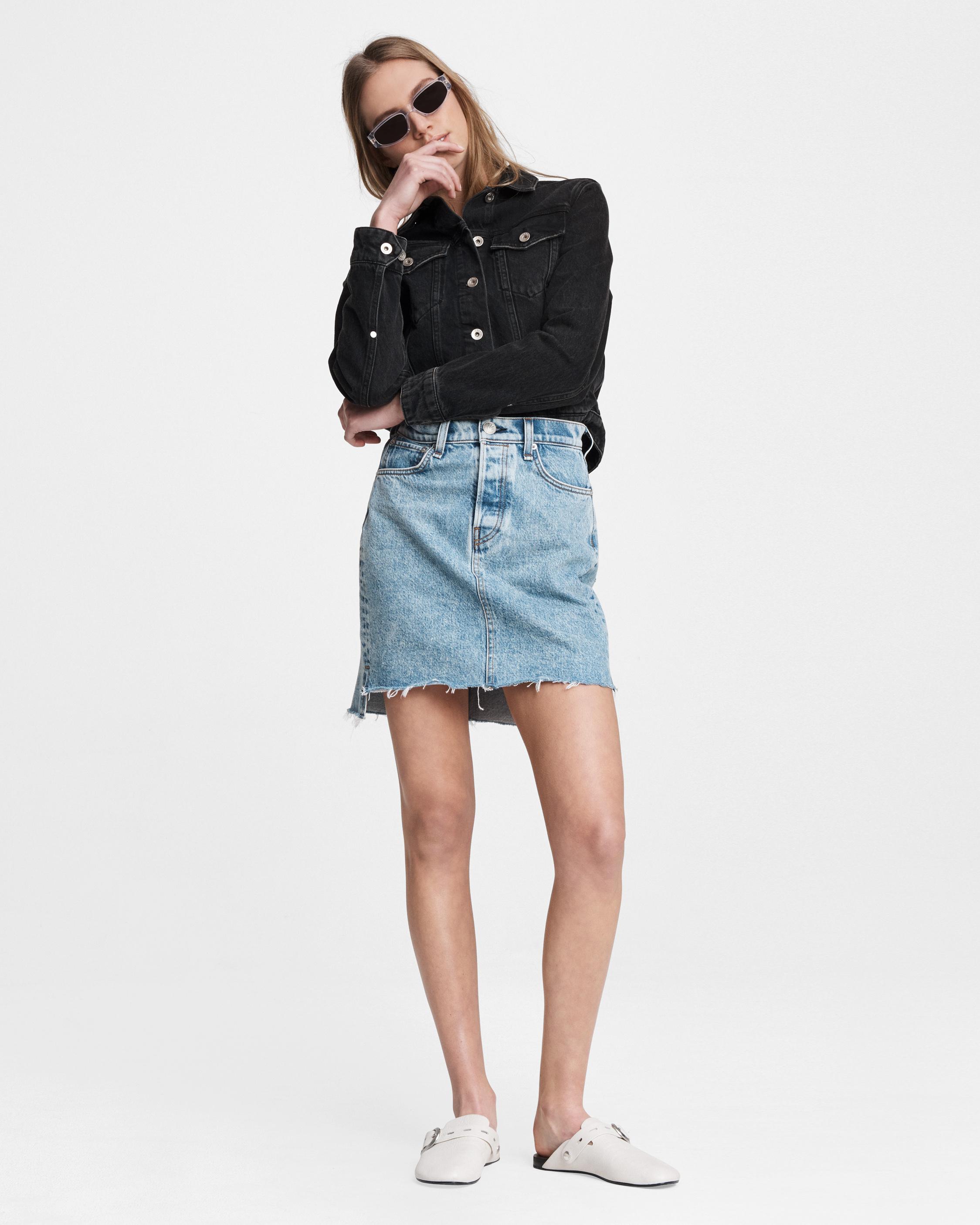 High-Rise Mini Skirt - Calypso | rag & bone