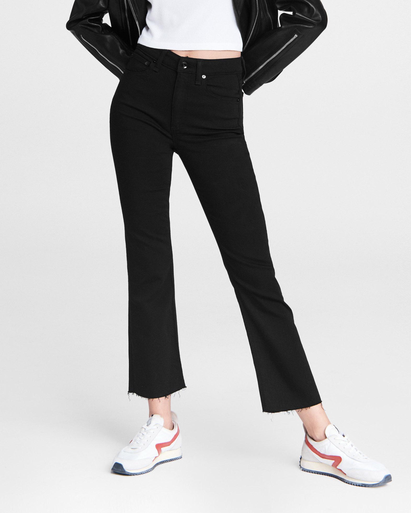 Nina - Women's Black Slim Jean | High Rise | Flare | rag & bone