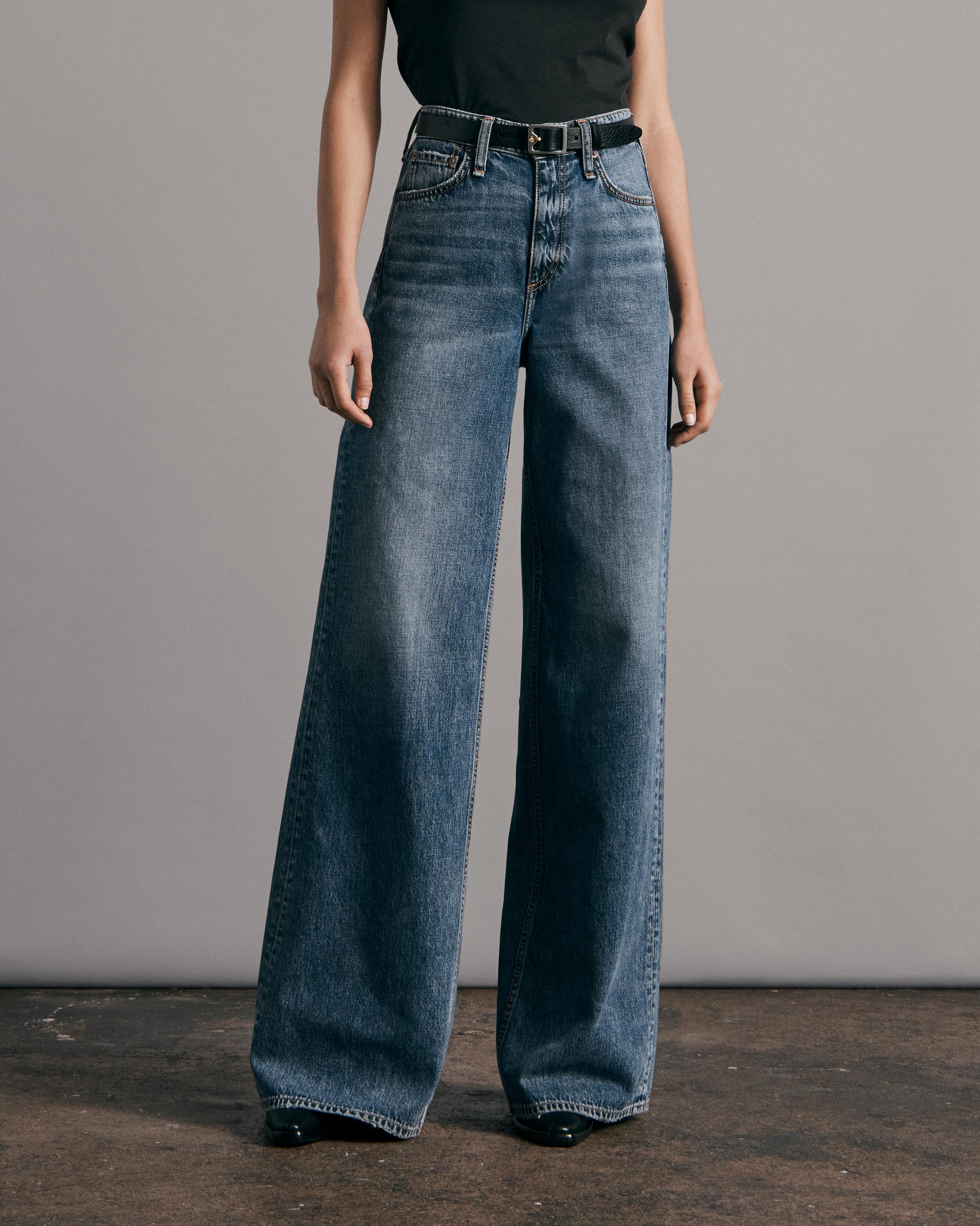 Sofie High-Rise Wide Leg - Pebbles - Pebbles | rag & bone