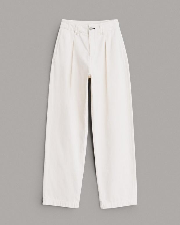 High Rise Pleated Cotton Trouser image number 2