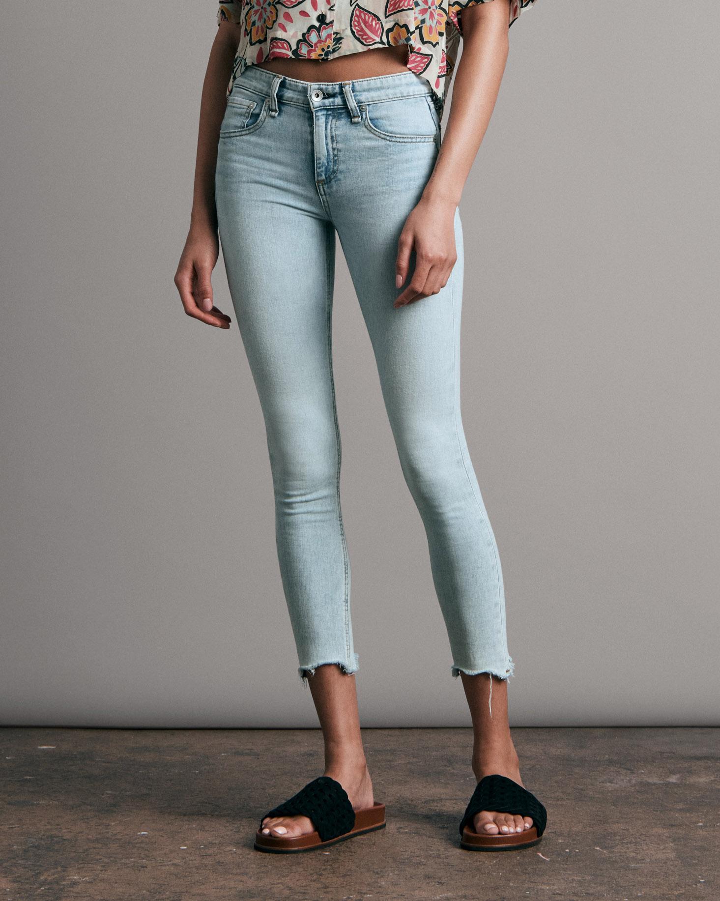 Cate: Women's Light Blue Mid-Rise Skinny Fit Jean | rag & bone