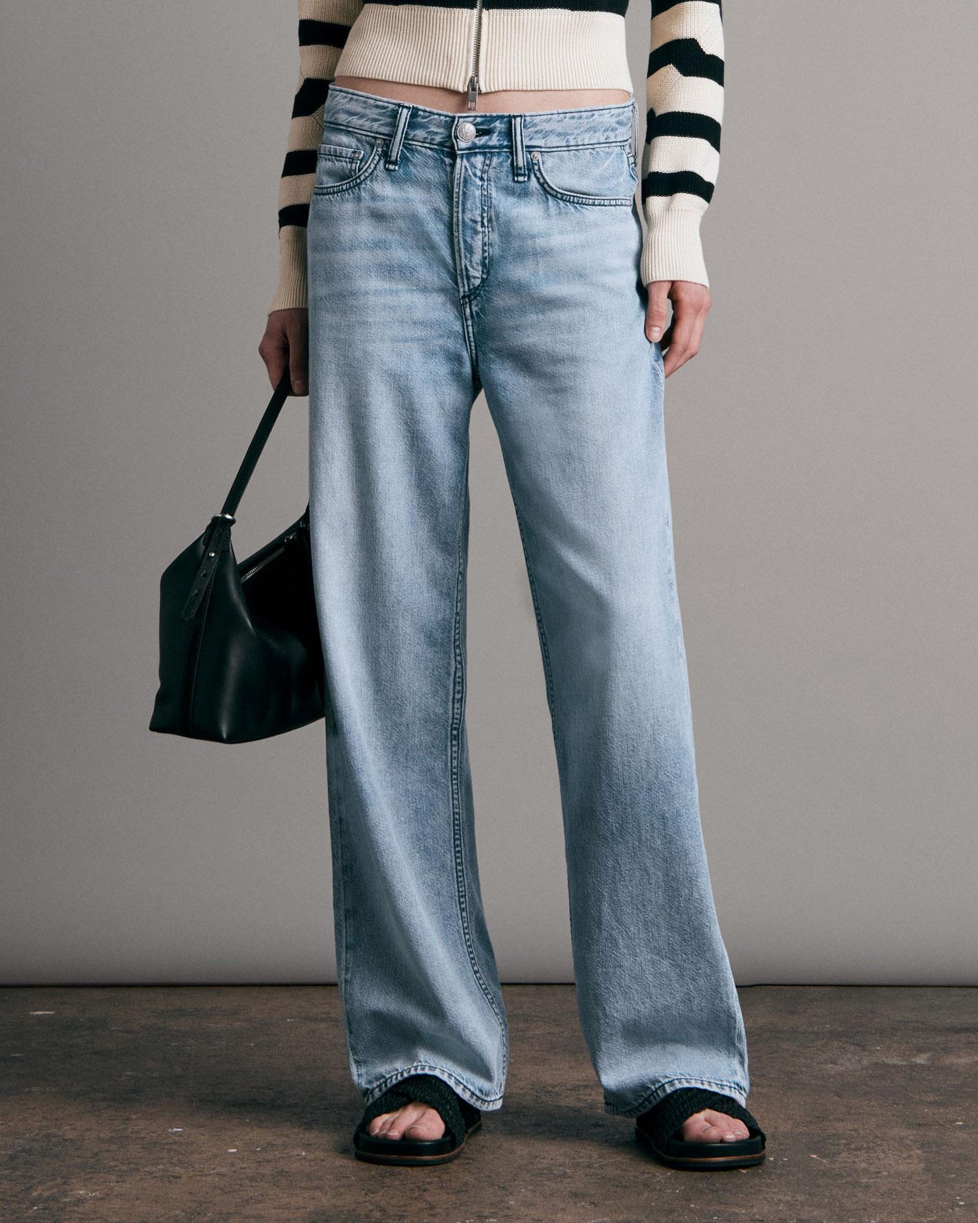 Logan - Women's Wide Leg High Rise Jean, Light Blue | rag & bone