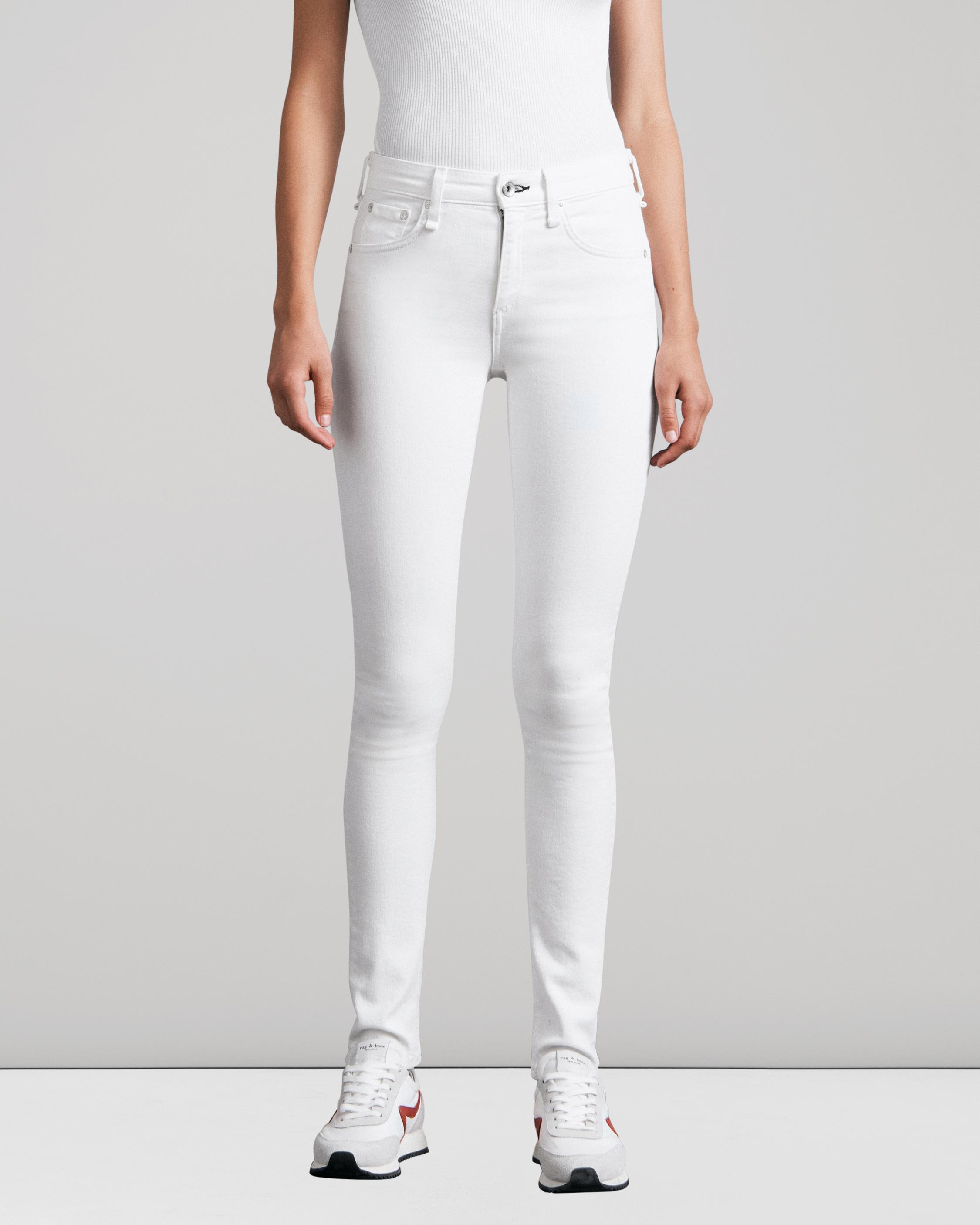 Rag and bone high rise sale ankle skinny white