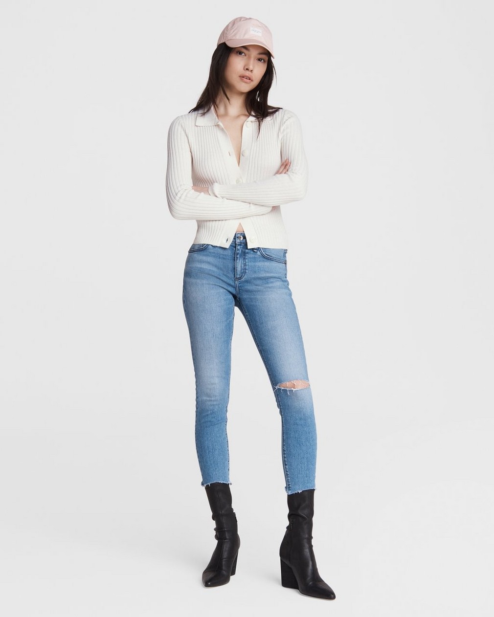 Cate Ankle Skinny - Peony
