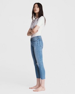 Cate Mid-Rise Ankle Skinny - Peony image number 4