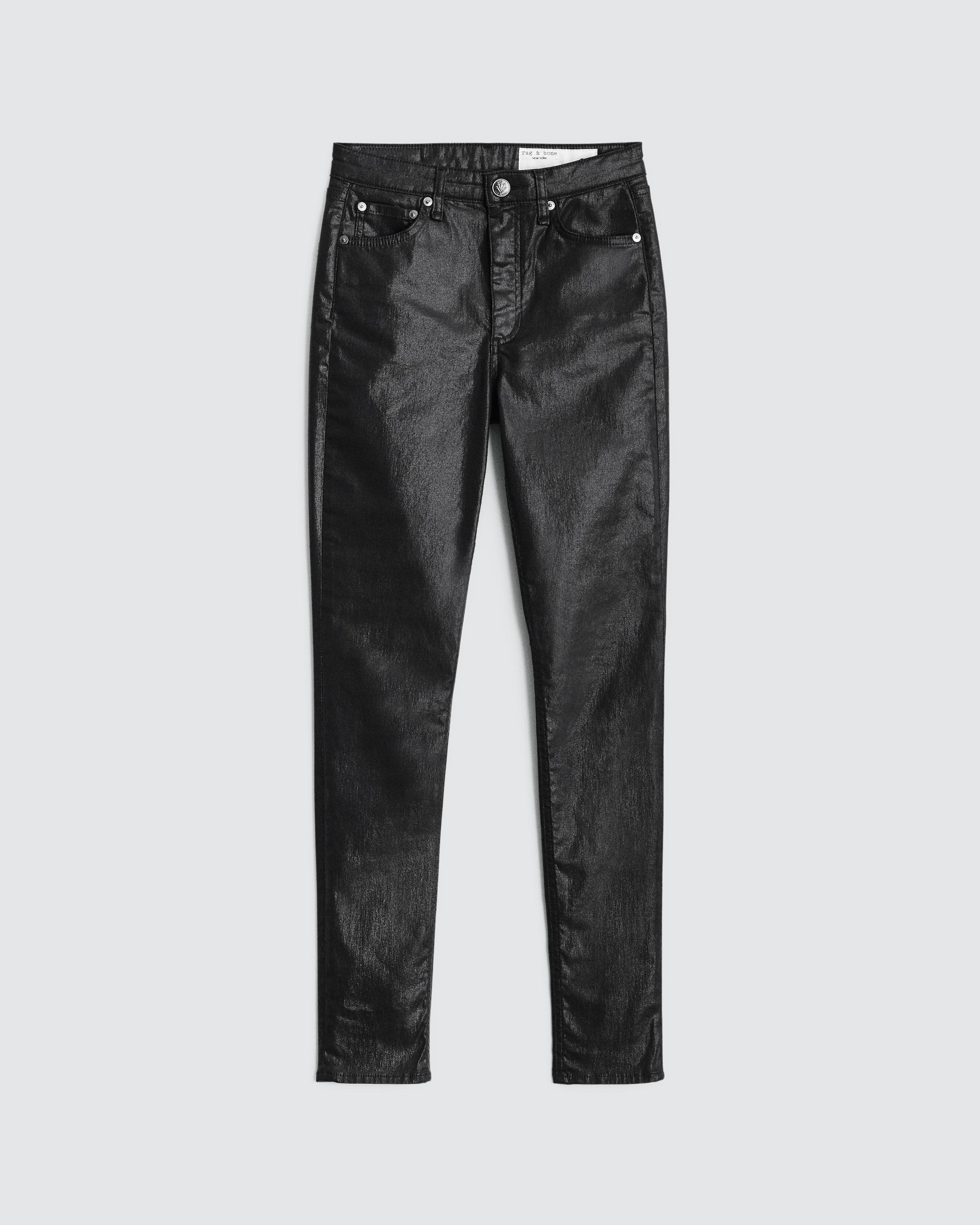 Rag & Bone PANTALONES VAQUEROS PITILLO DE TIRO ALTO NINA en Coated