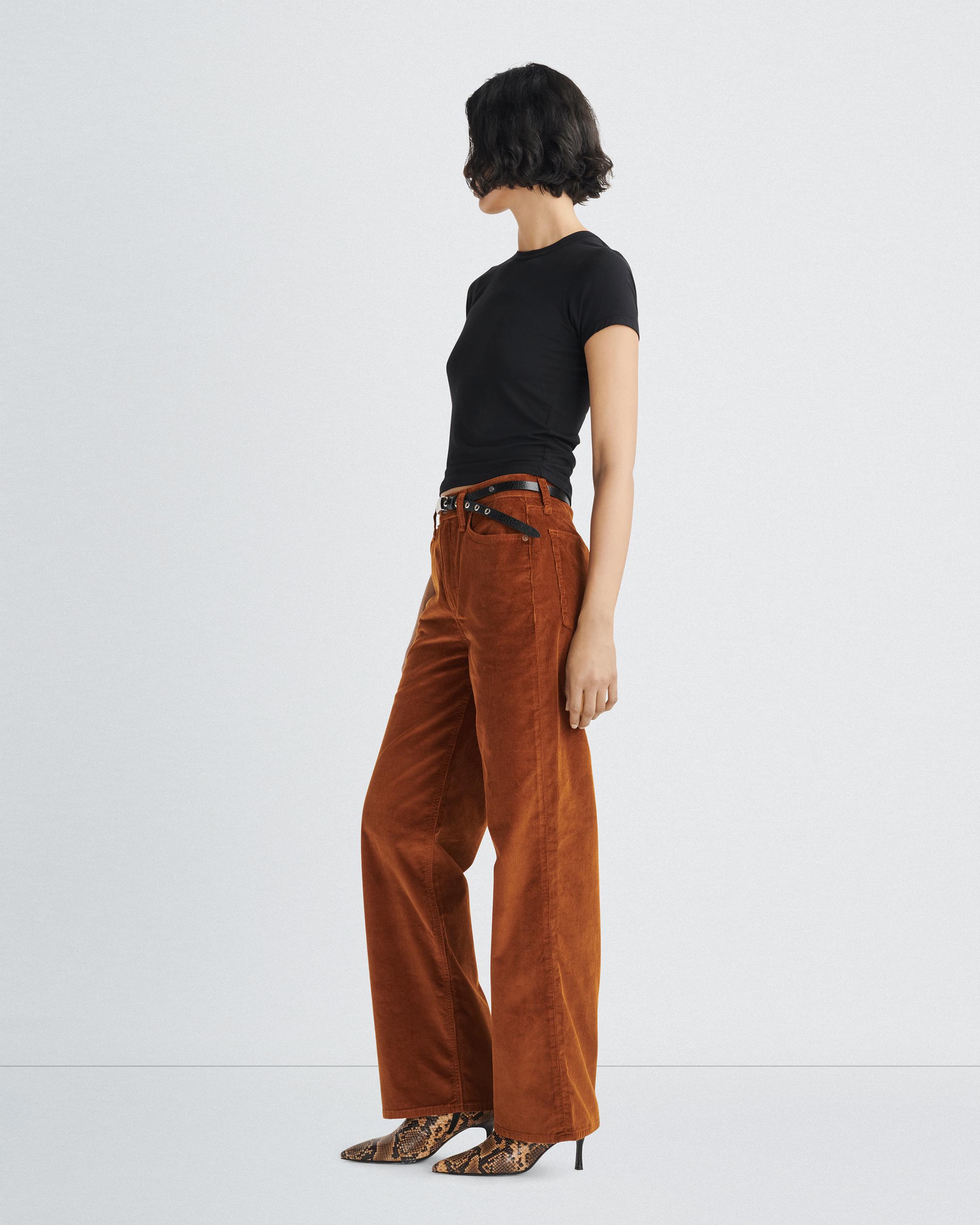 Women's Clearance Classic Corduroy Wide Leg Pant made with Organic Cotton