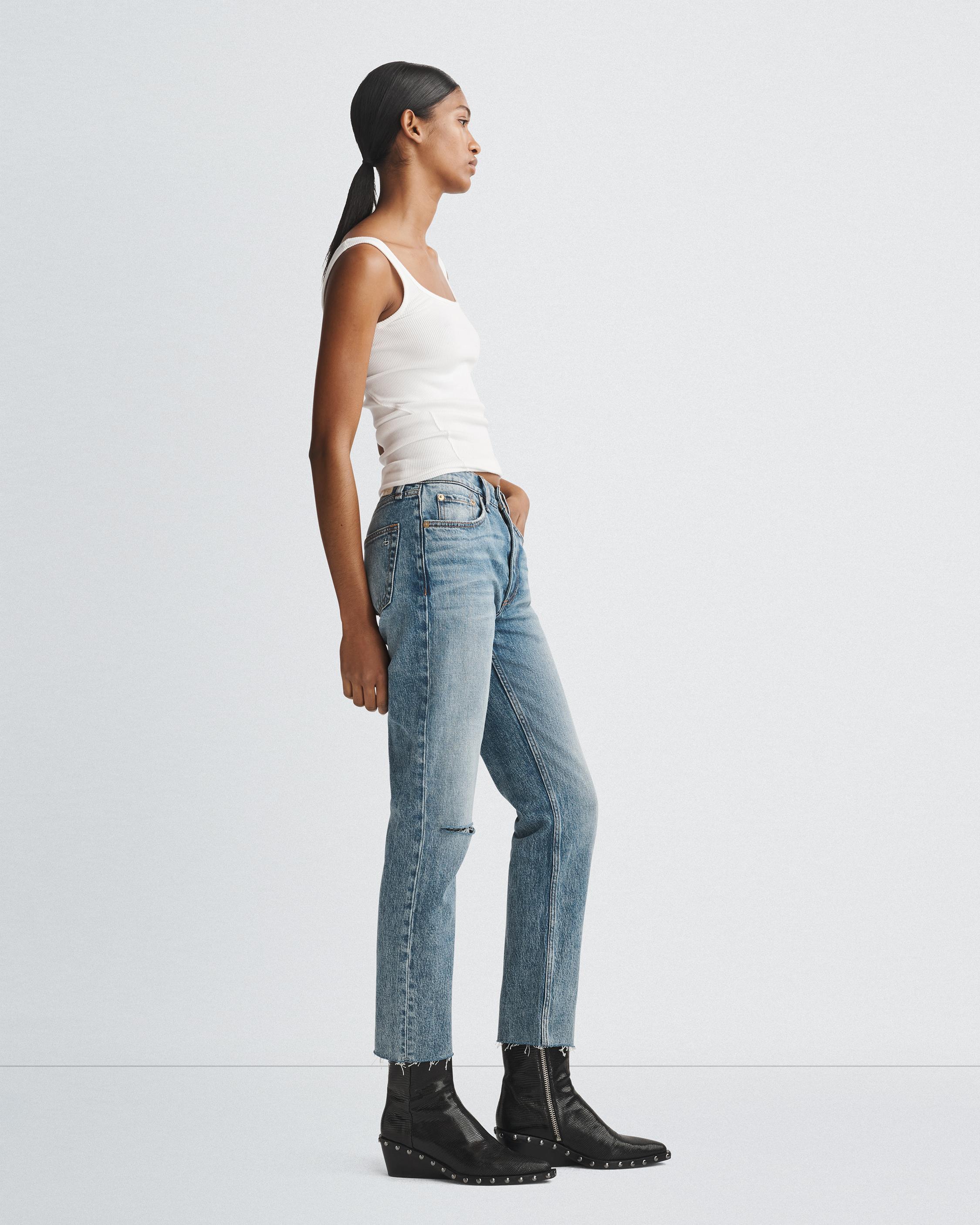 Rag and bone store ripped skinny jeans