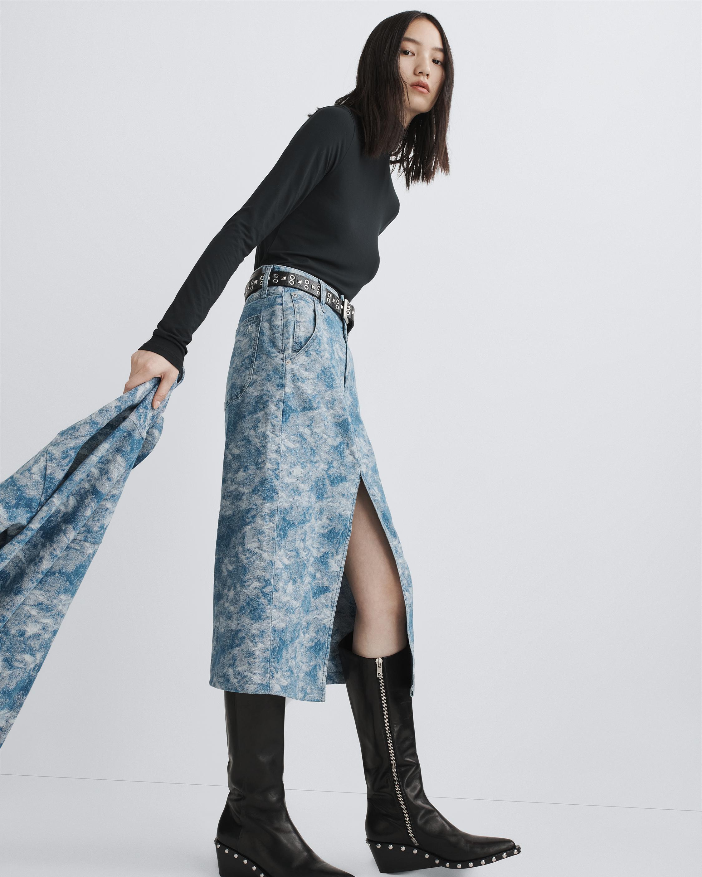 Sid Cotton Jacquard Skirt image number 7