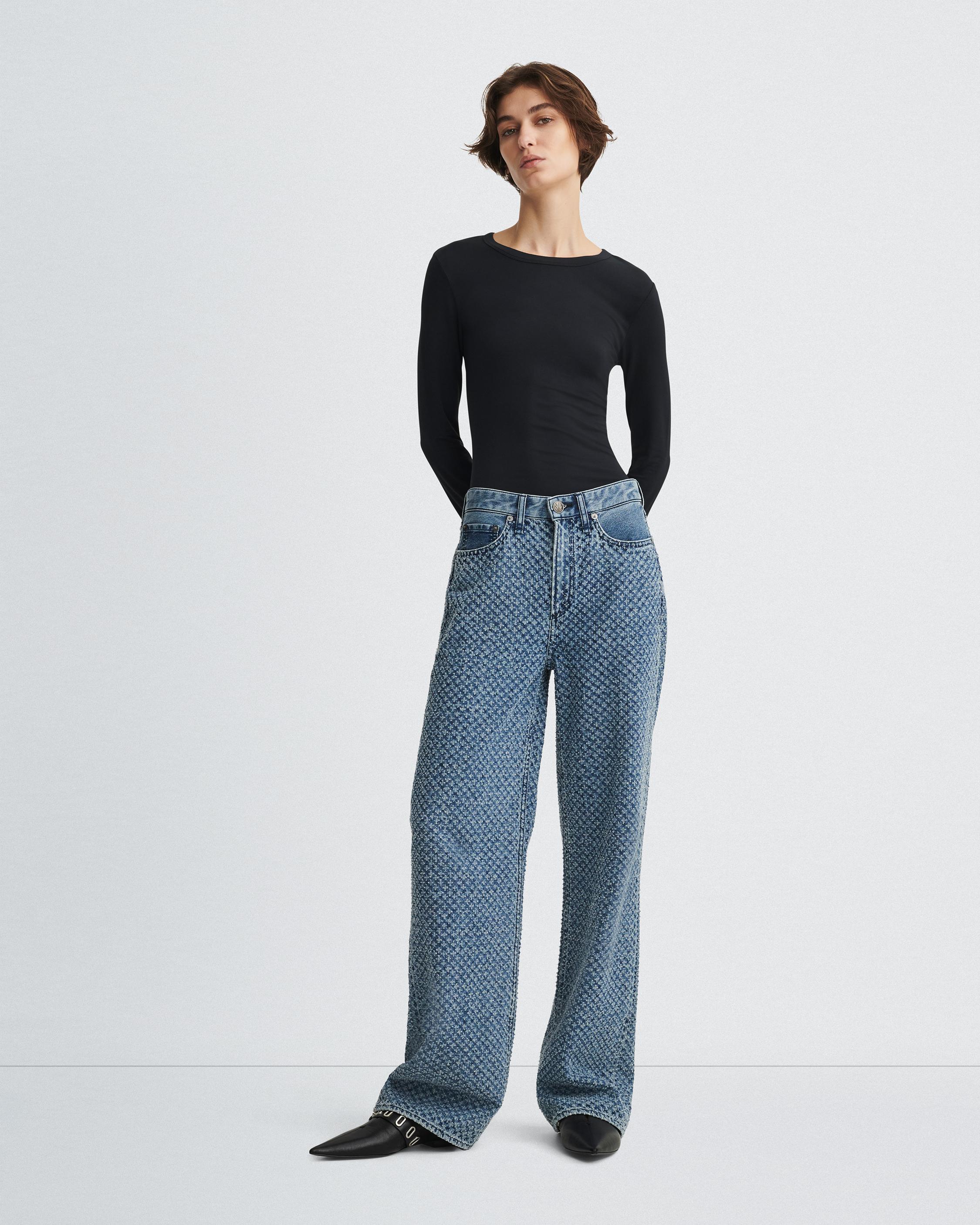 Logan Wide-Leg - Medium Indigo Tweed