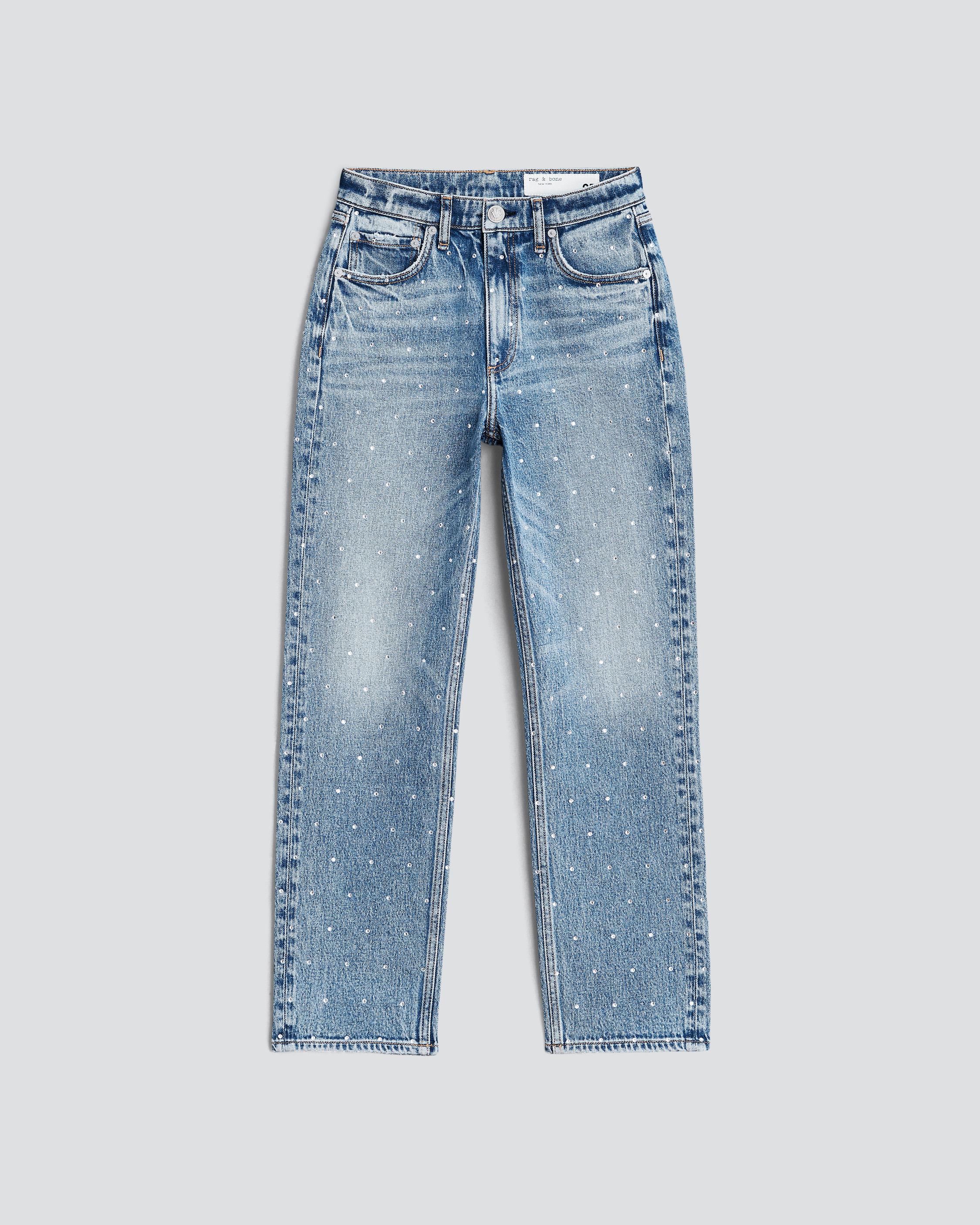 Harlow Straight - Everly Jeweled: Mid-Rise Vintage Stretch Jean | rag ...