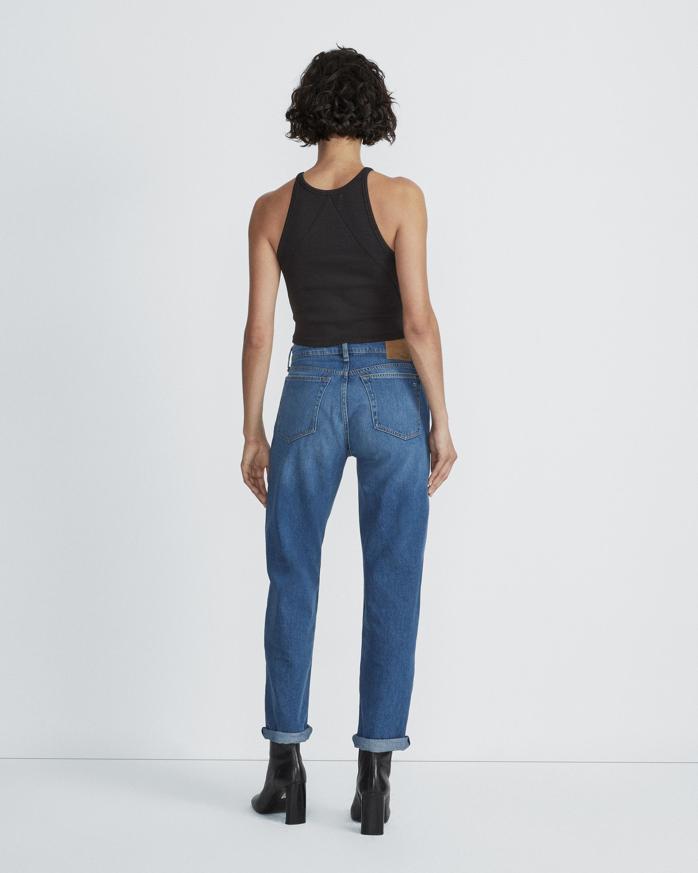 Baggy Low Rise Asymmetric Waistbboyfriend Jean