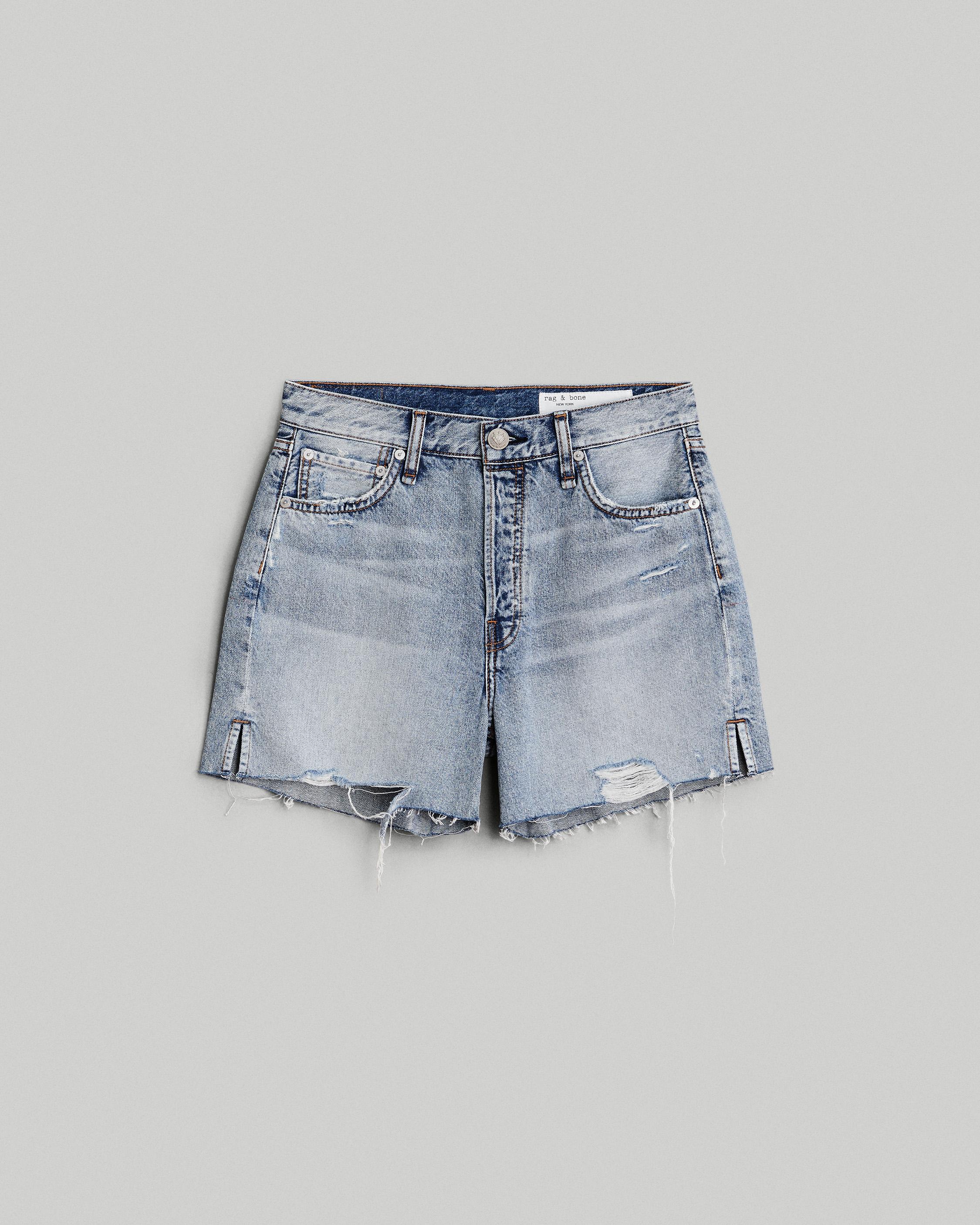 Fray Bottom Cheeky Short short Distressed Four - Depop