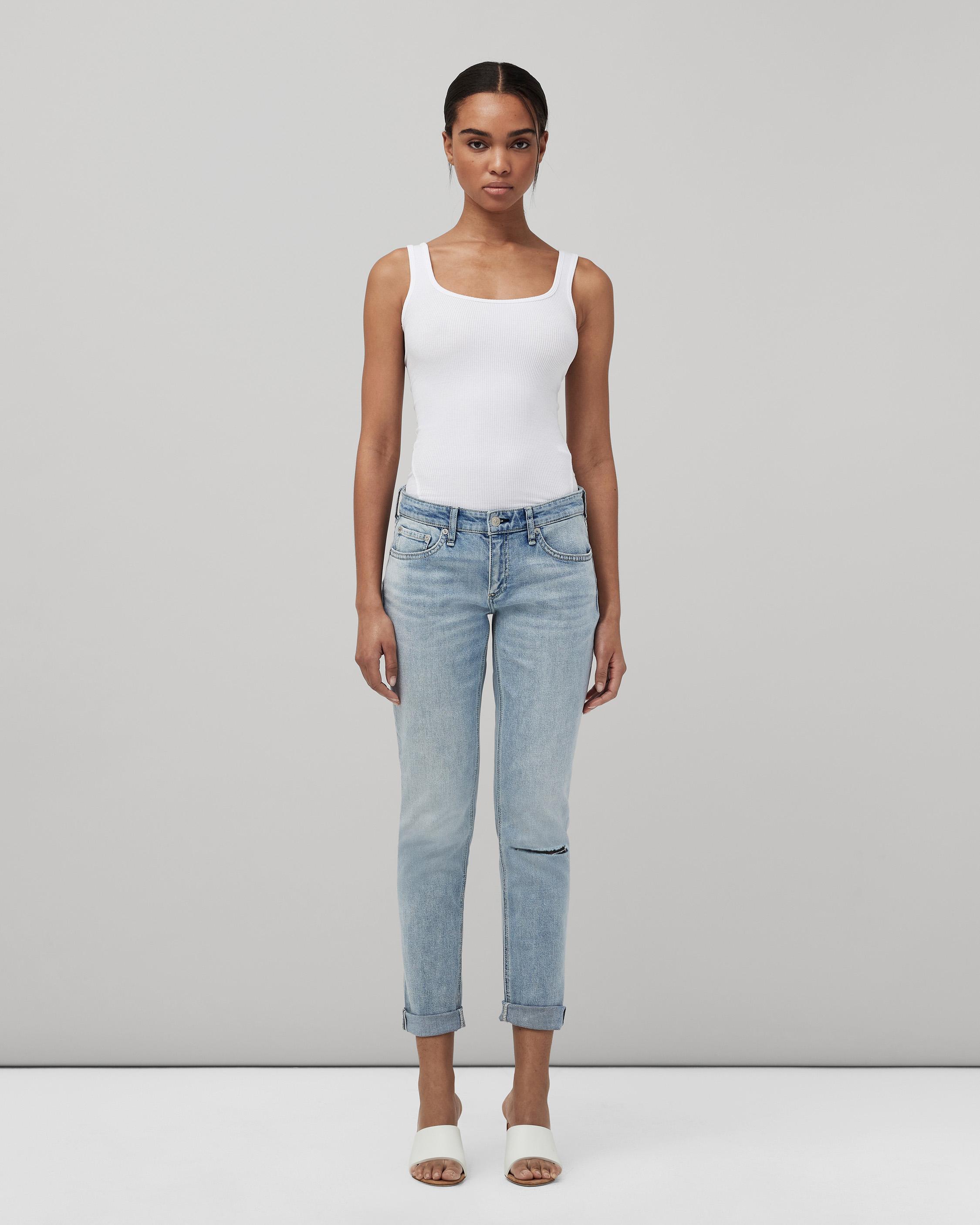 Dre Boyfriend White Haven Low Rise Stretch Jean rag bone