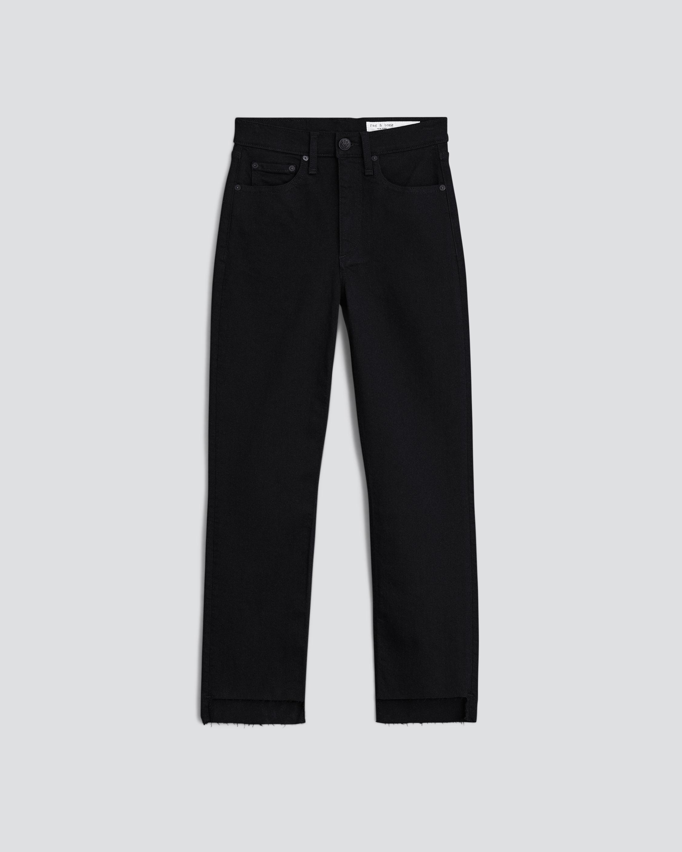 Wren Straight - Black: High-Rise Stretch Jean