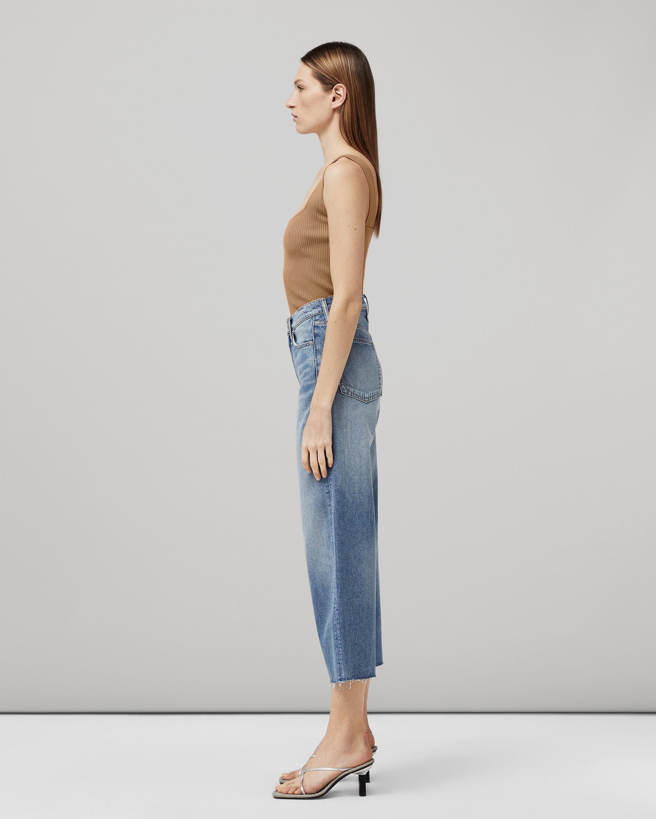 Andi Ankle Wide Leg - Quinn: High-Rise Rigid Jean