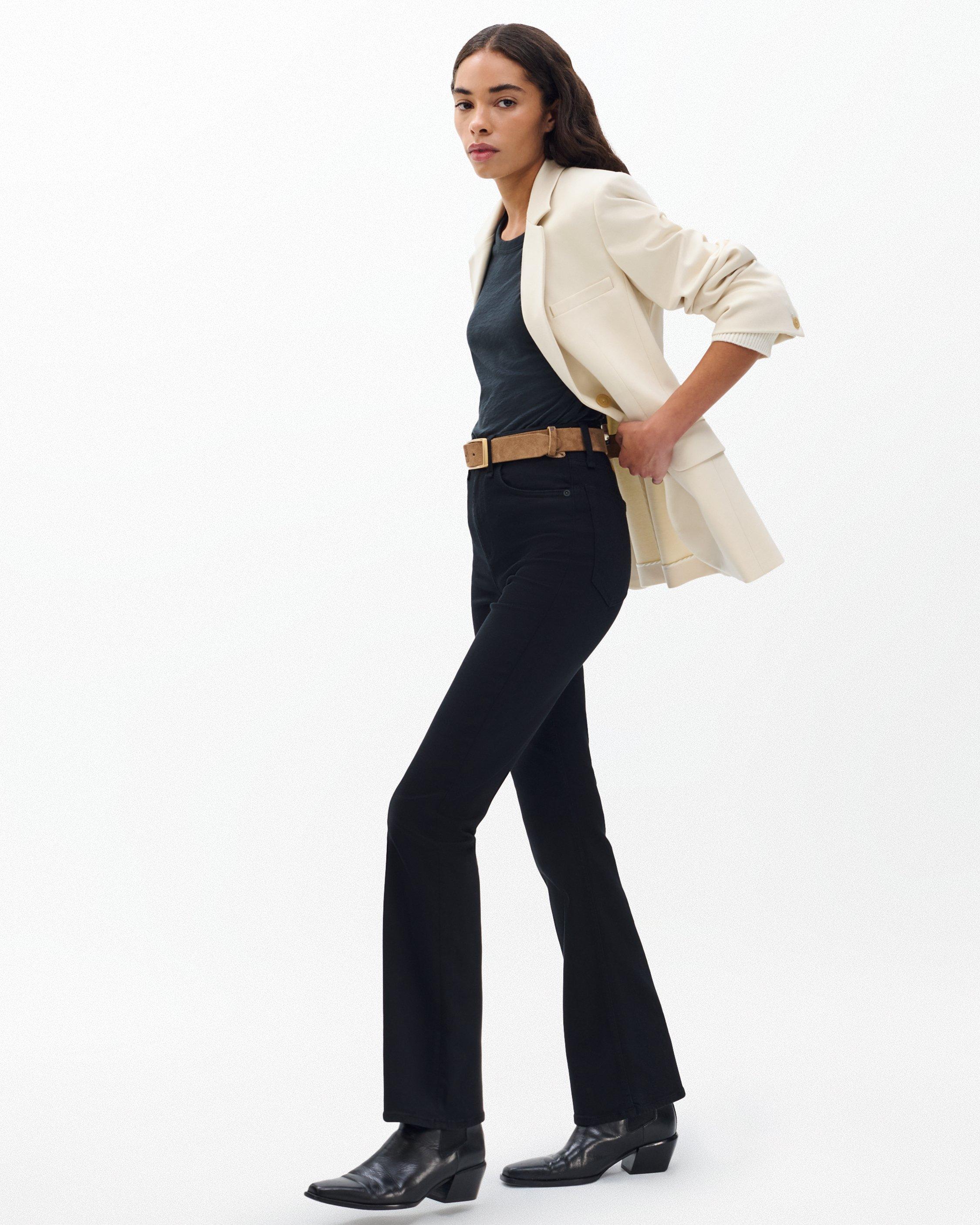 Peyton Bootcut - Black: Mid-Rise Stretch Jean | rag & bone