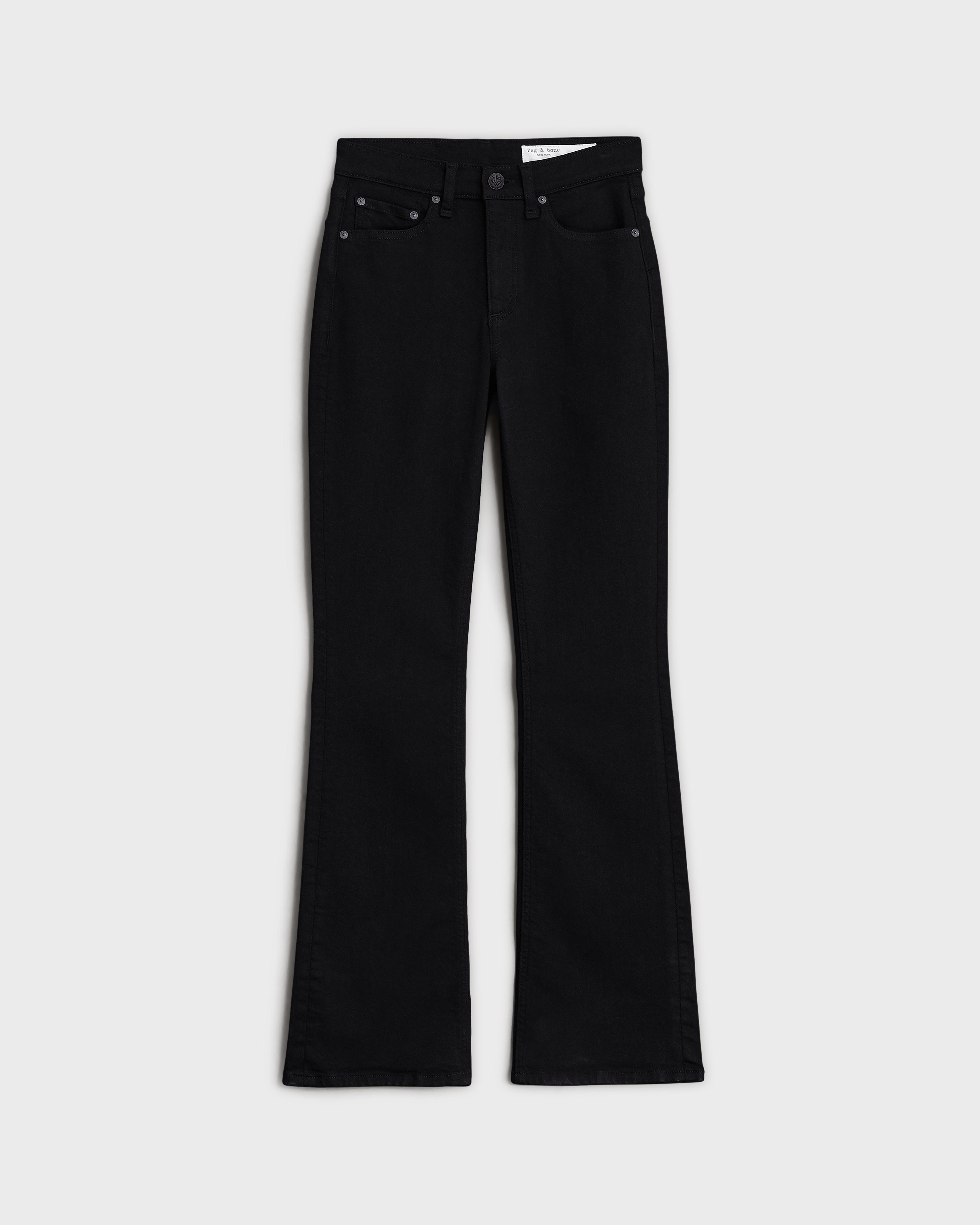 Peyton Bootcut - Black: Mid-Rise Stretch Jean