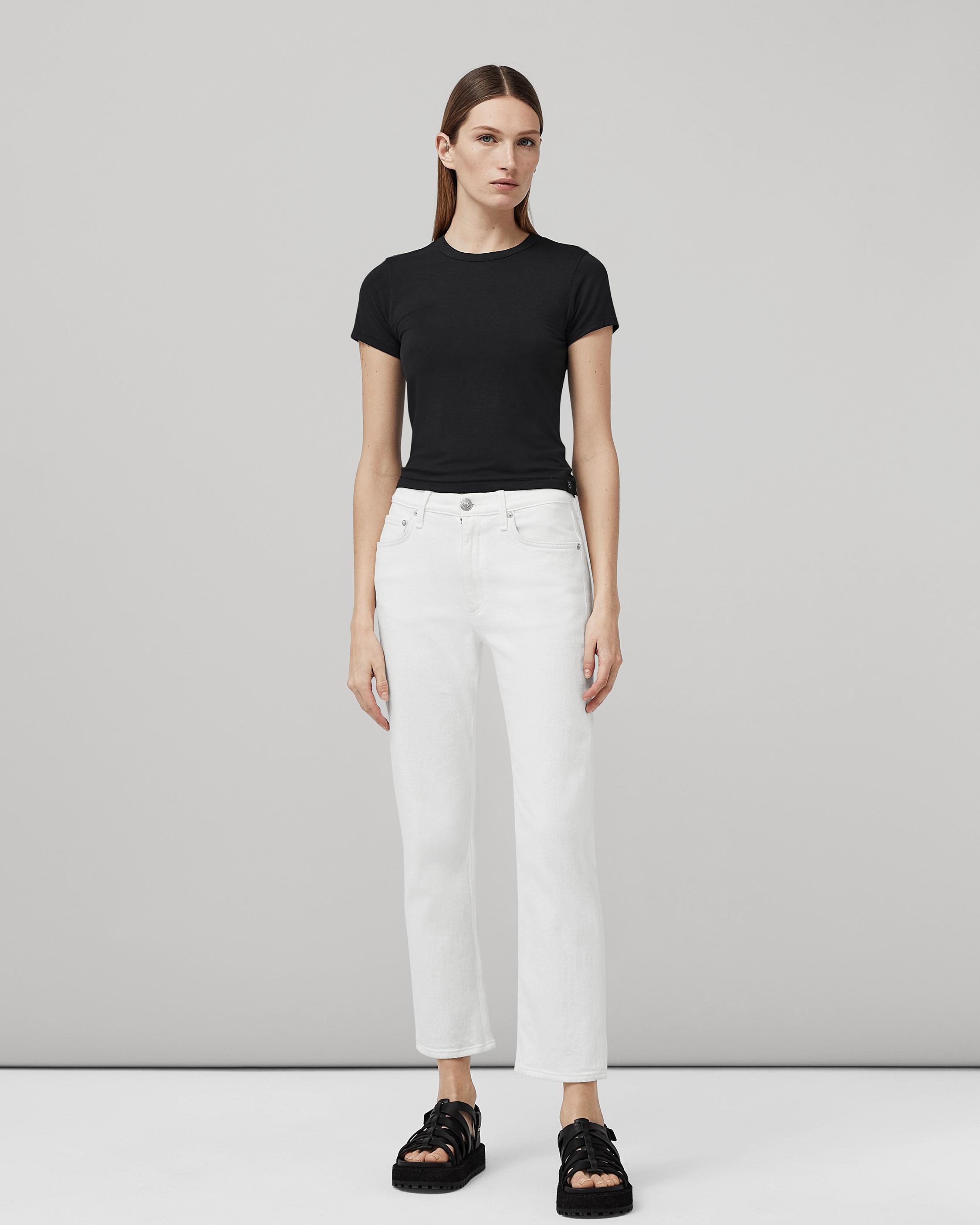 program Uretfærdighed Skyldig Harlow Straight - Optic White: Mid-Rise Vintage Stretch Jean | rag & bone