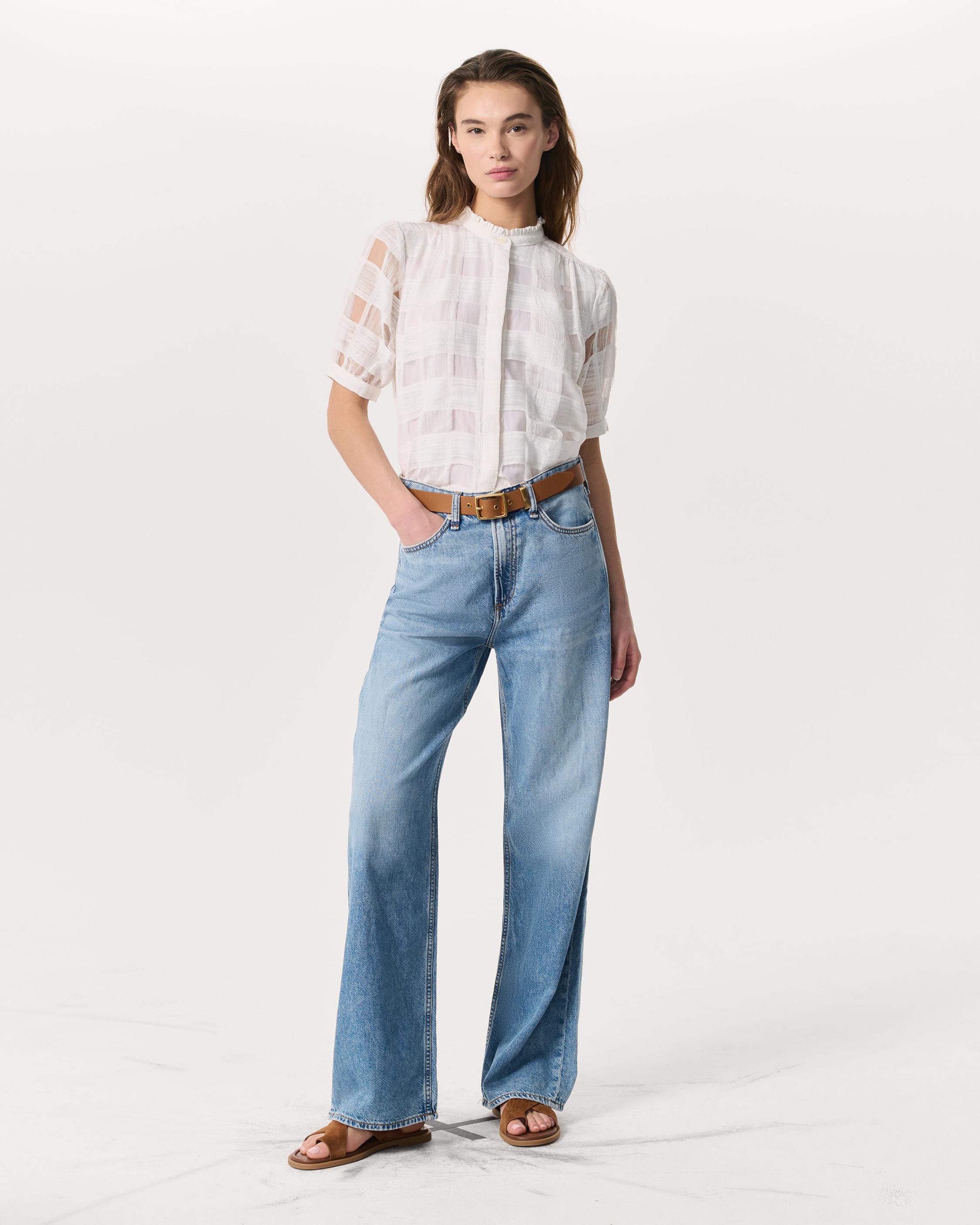 Featherweight Logan Wide Leg - Audrey: Mid-Rise Jean