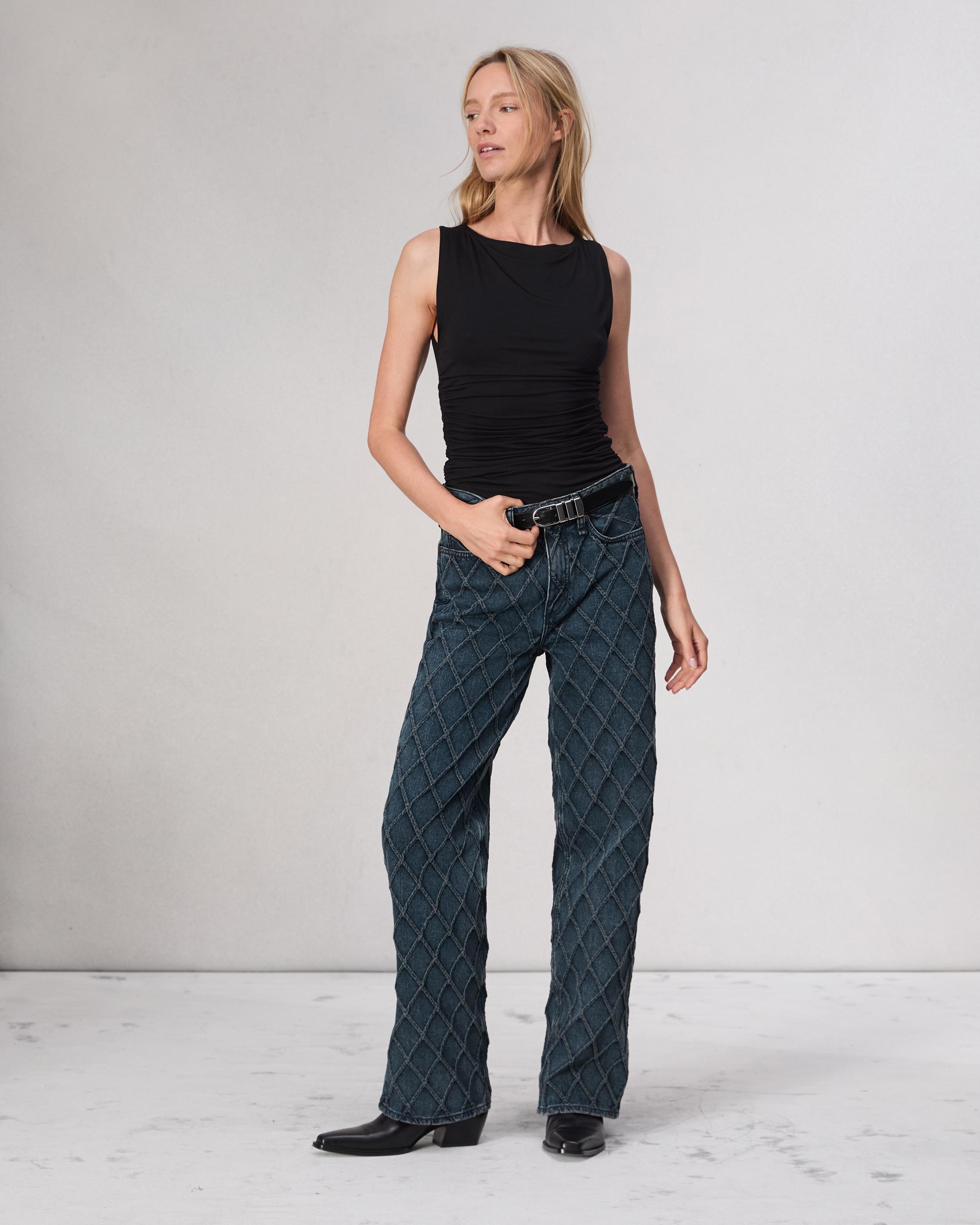 【関税込み】rag & bone グレー Logan ワイドレッグジーンズ rag & boneのグレー Logan ワイドレッグジーンズがセール中