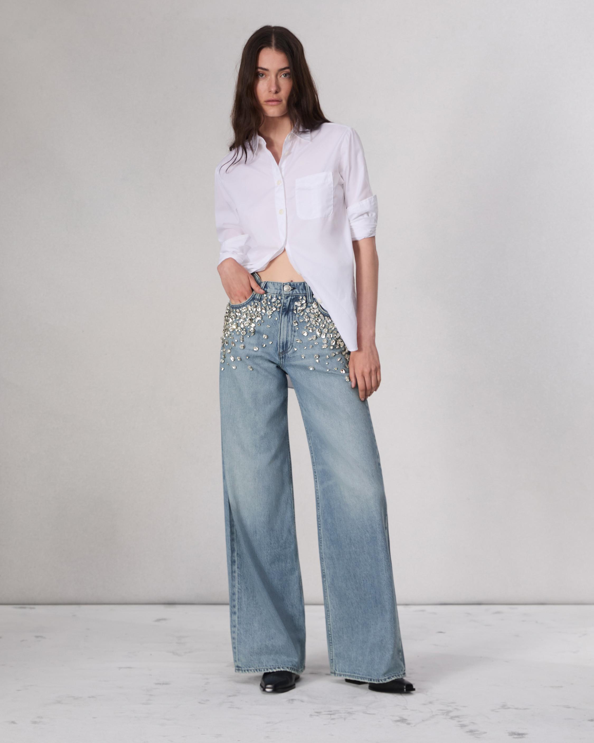 Featherweight Sofie Wide-Leg Jean image number 1