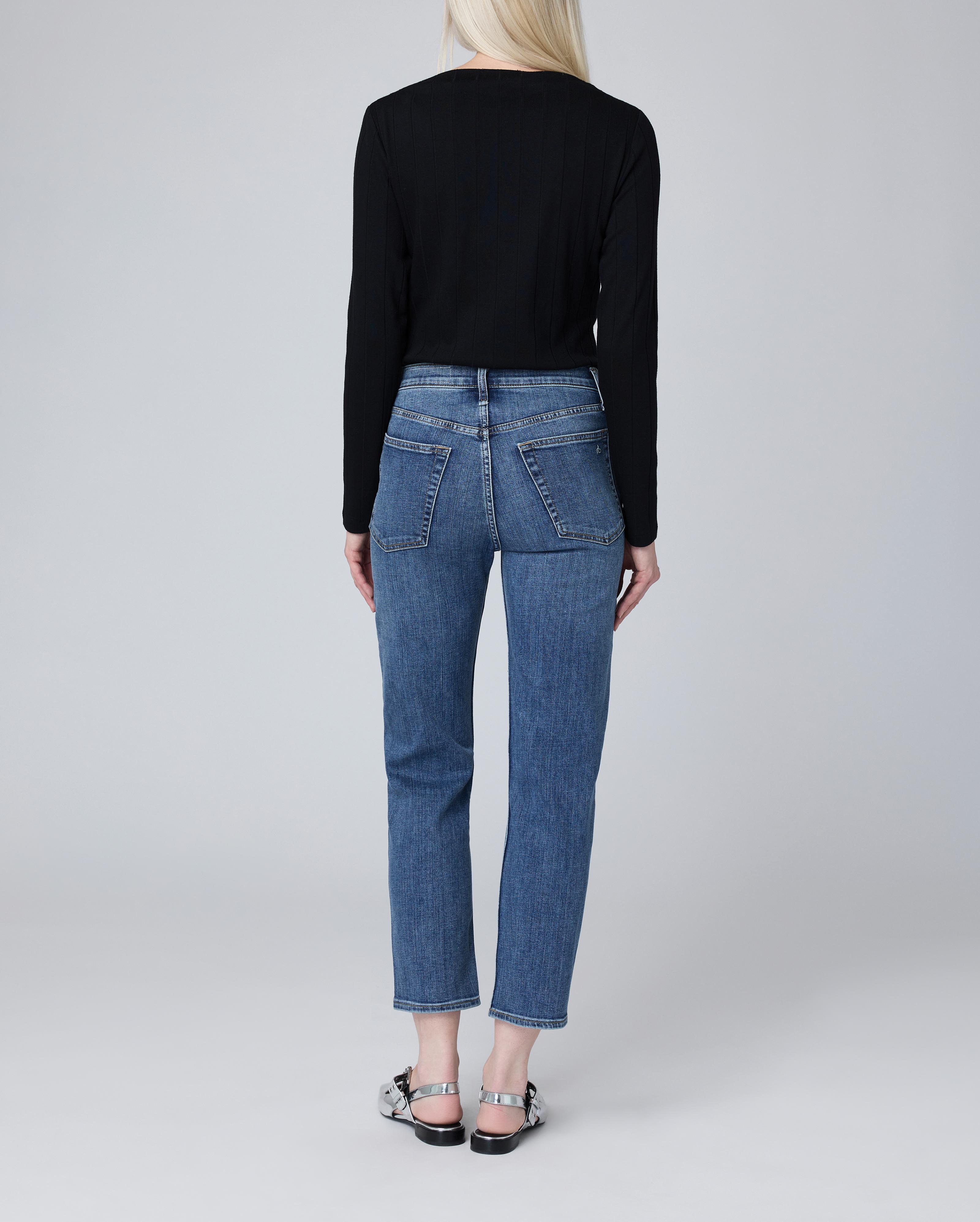 Hattie Bejeweled Ankle-Length Straight Jean image number 2