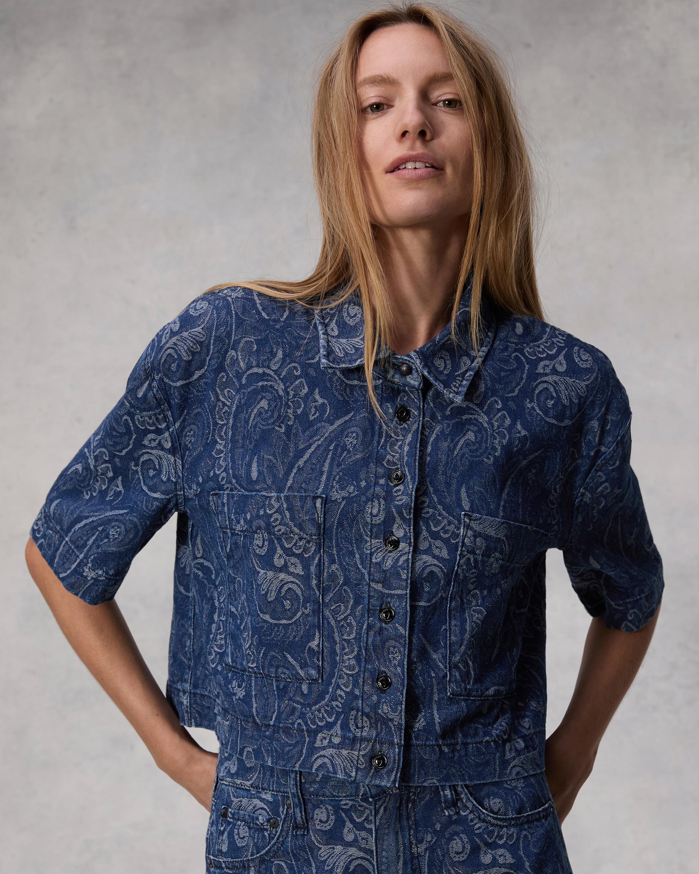 Lenna Denim Paisley Shirt image number 6