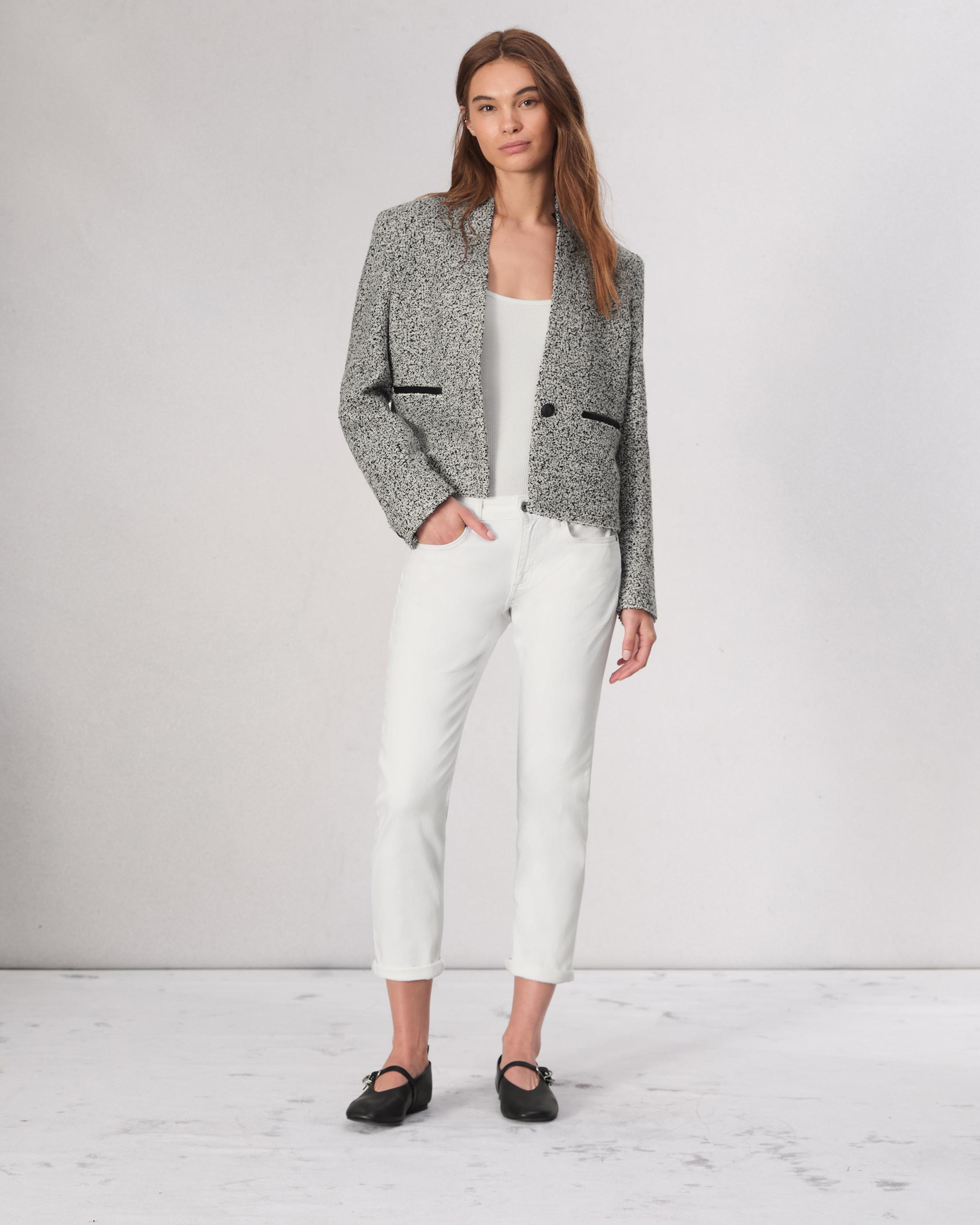 Dre Slim Boyfriend Jean - Optic White | rag & bone