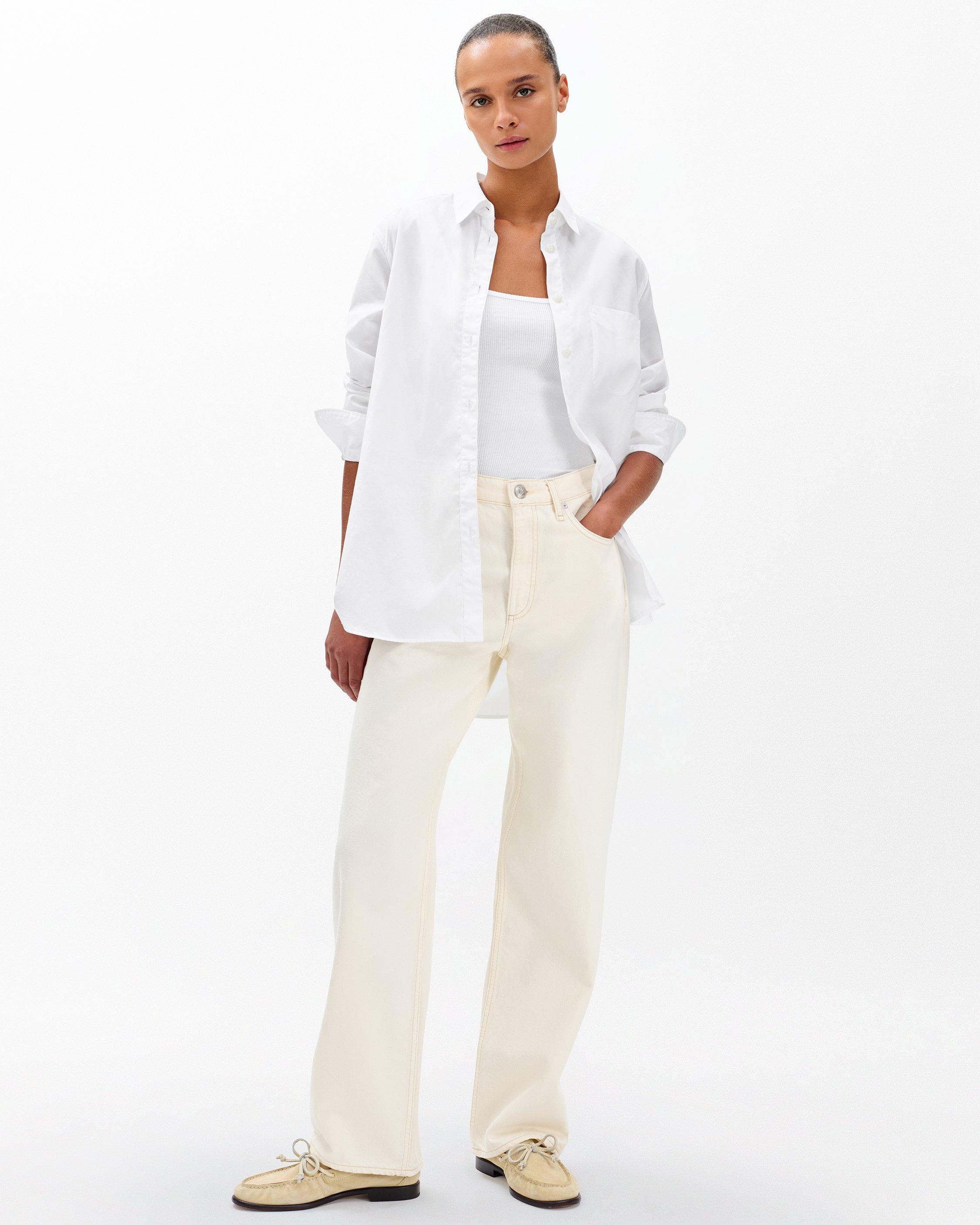 Shea Relaxed Straight Jeans - Ecru | rag & bone