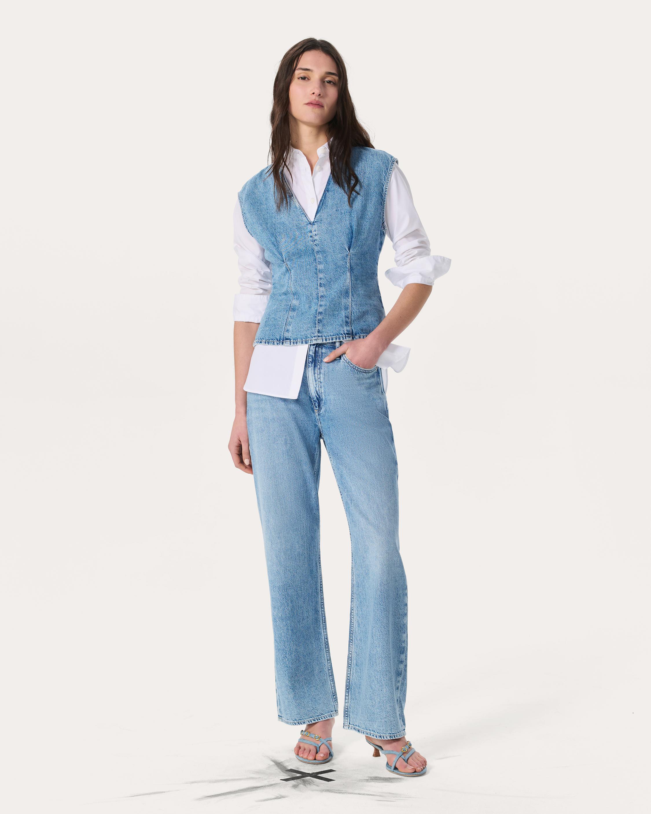 Phoebe Denim Beach Pants image number 7