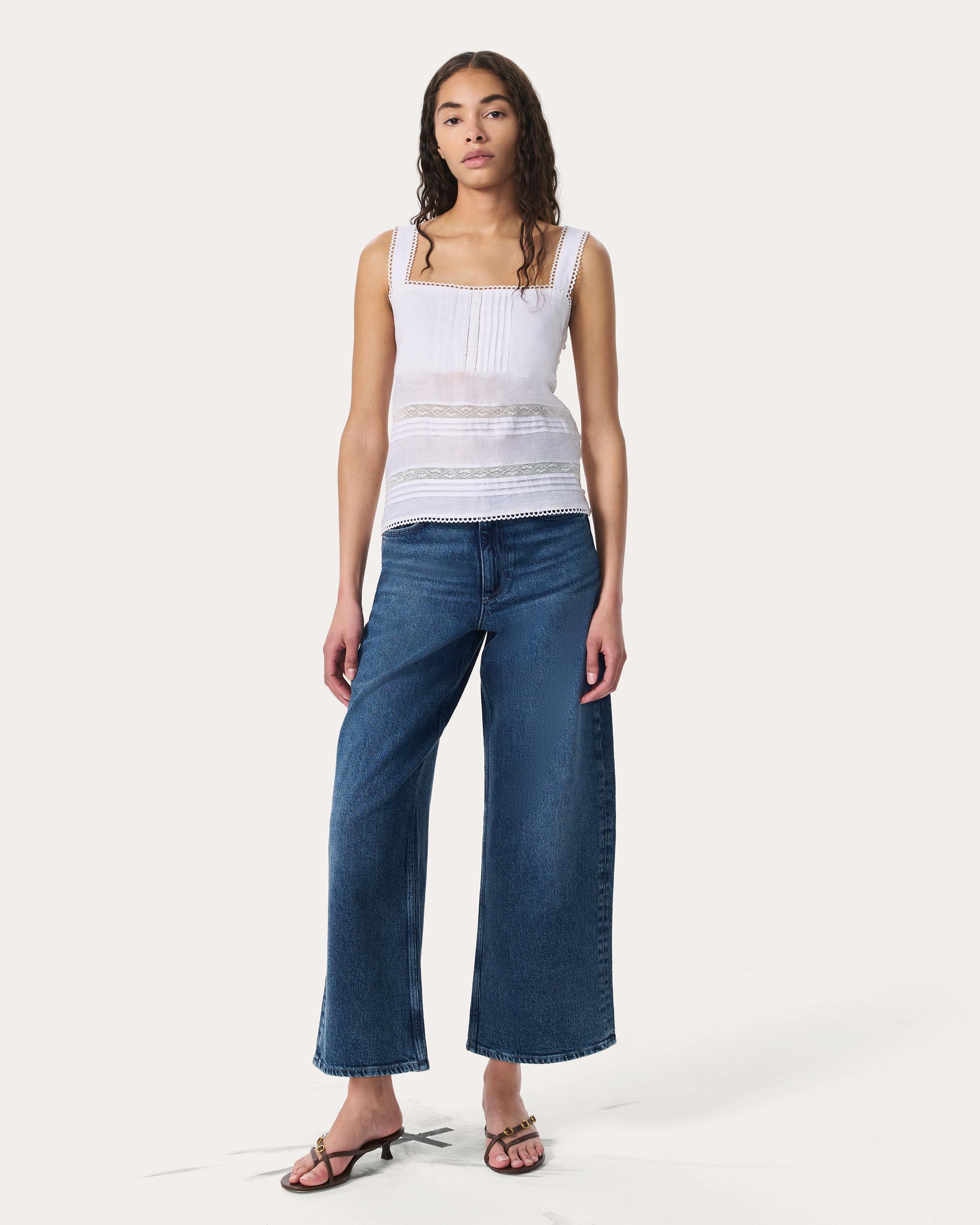 Andi Ankle Wide-Leg Jeans image number 8