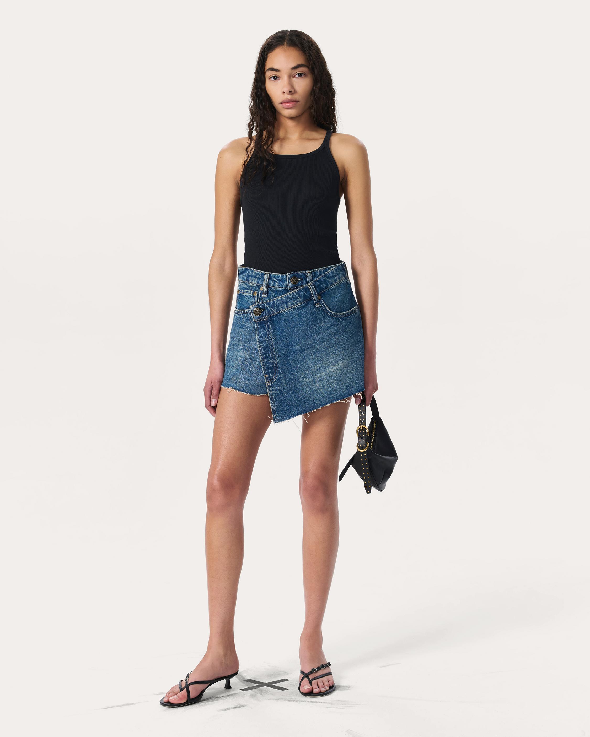 Belinda Denim Mini Skort image number 1