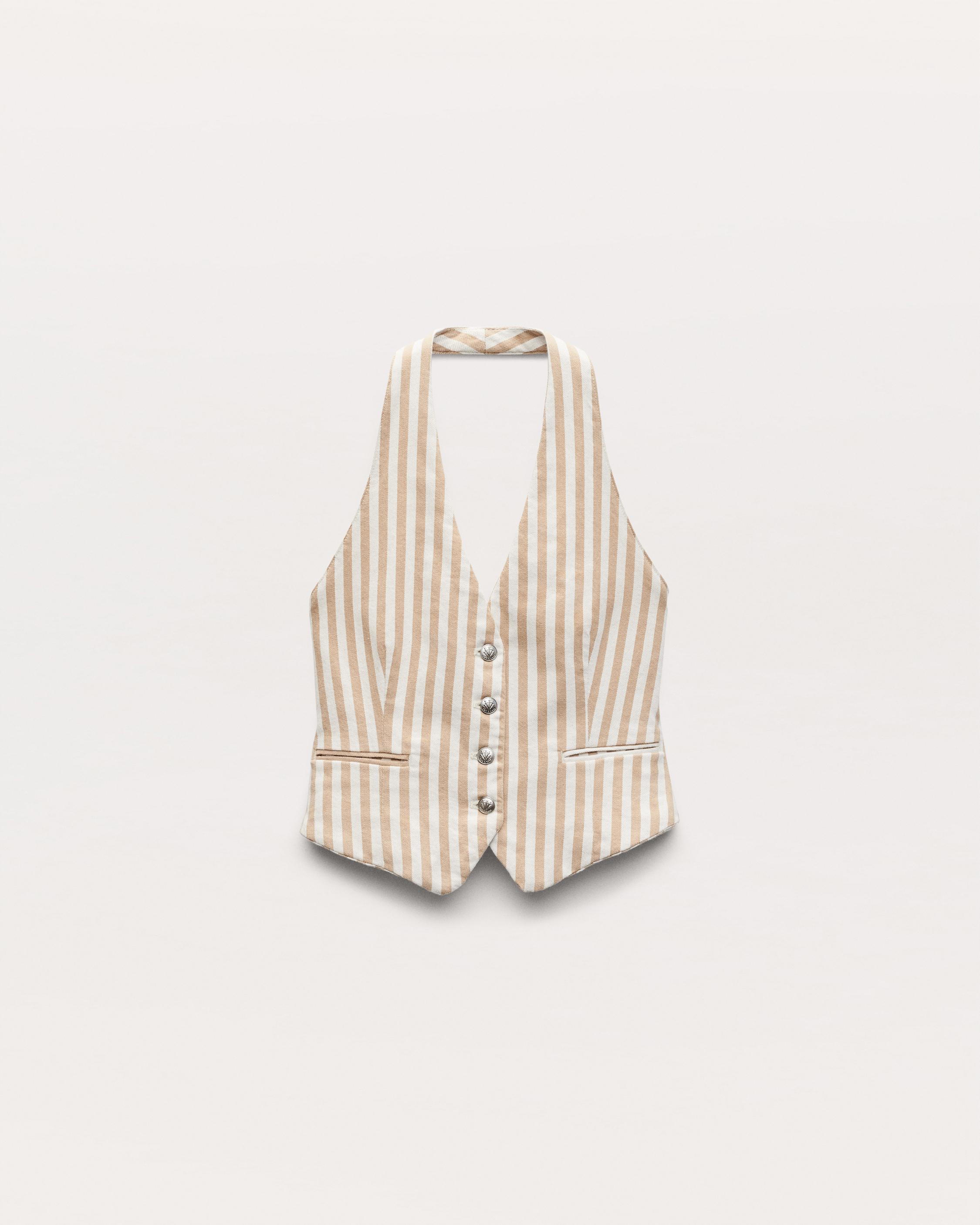 Ethel Striped Denim Vest image number 2