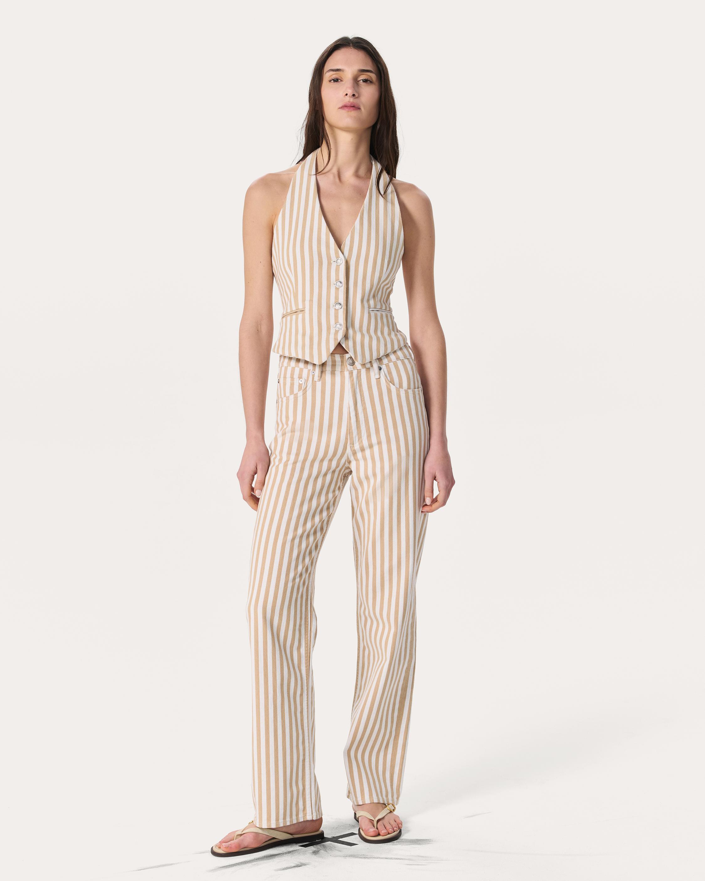 Ethel Striped Denim Vest - image 3