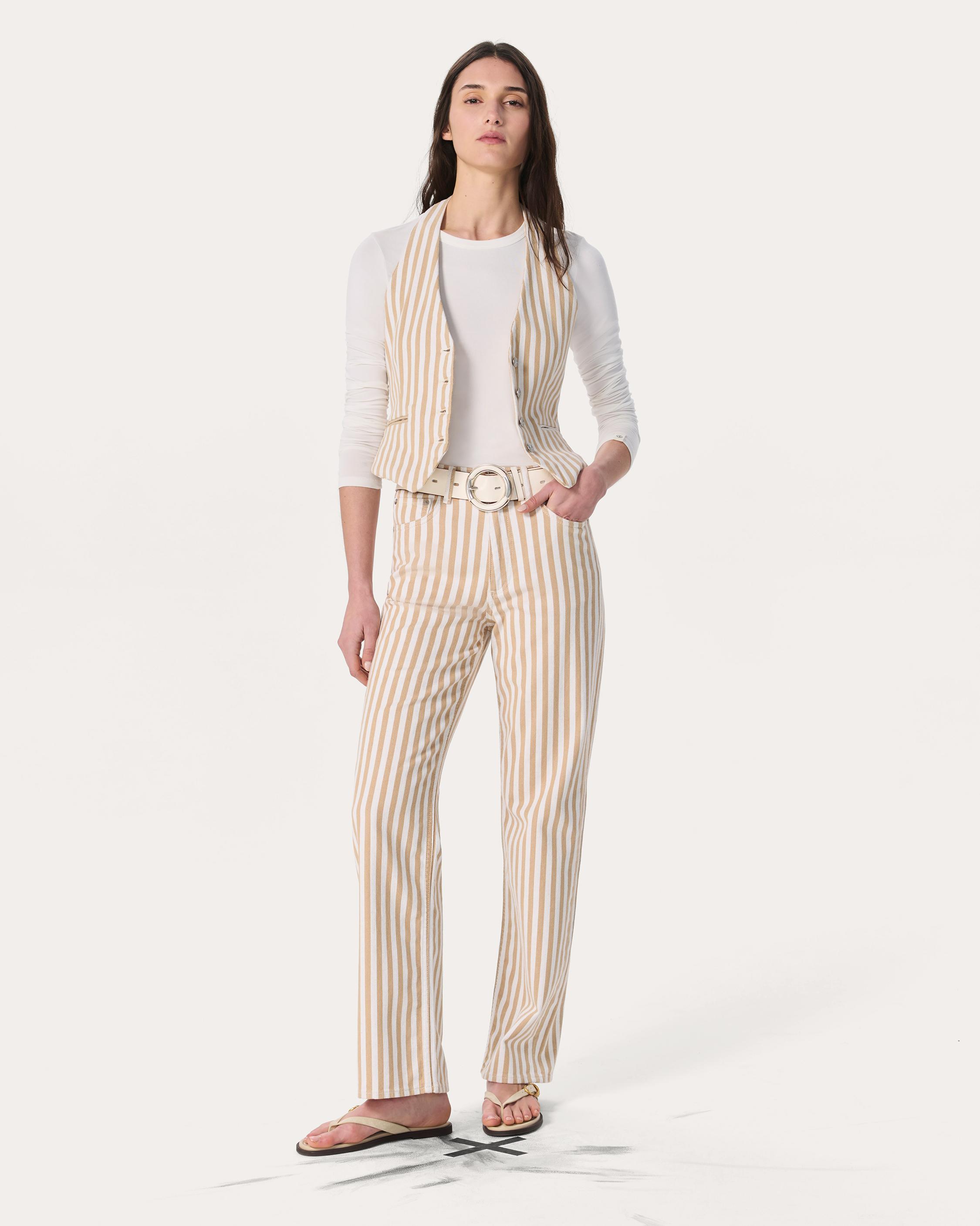 Ethel Striped Denim Vest image number 7